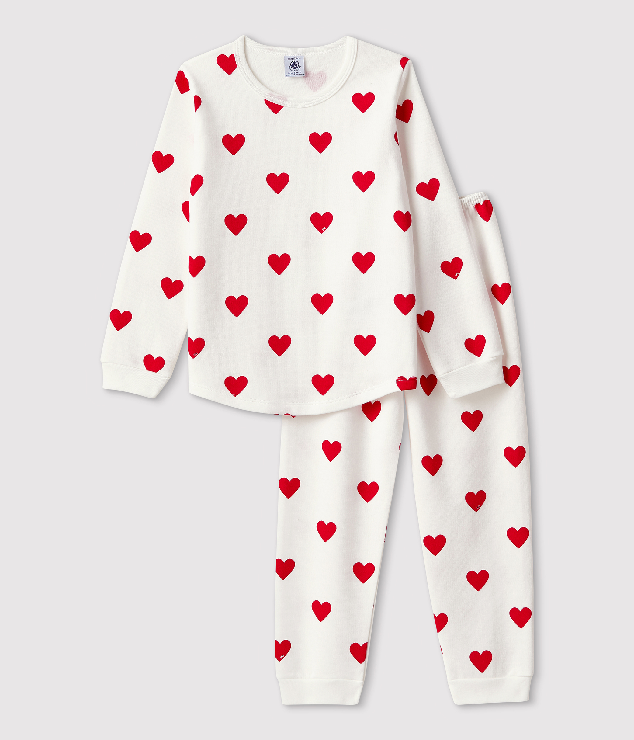 Children's Hearts Print Fleece Pyjamas