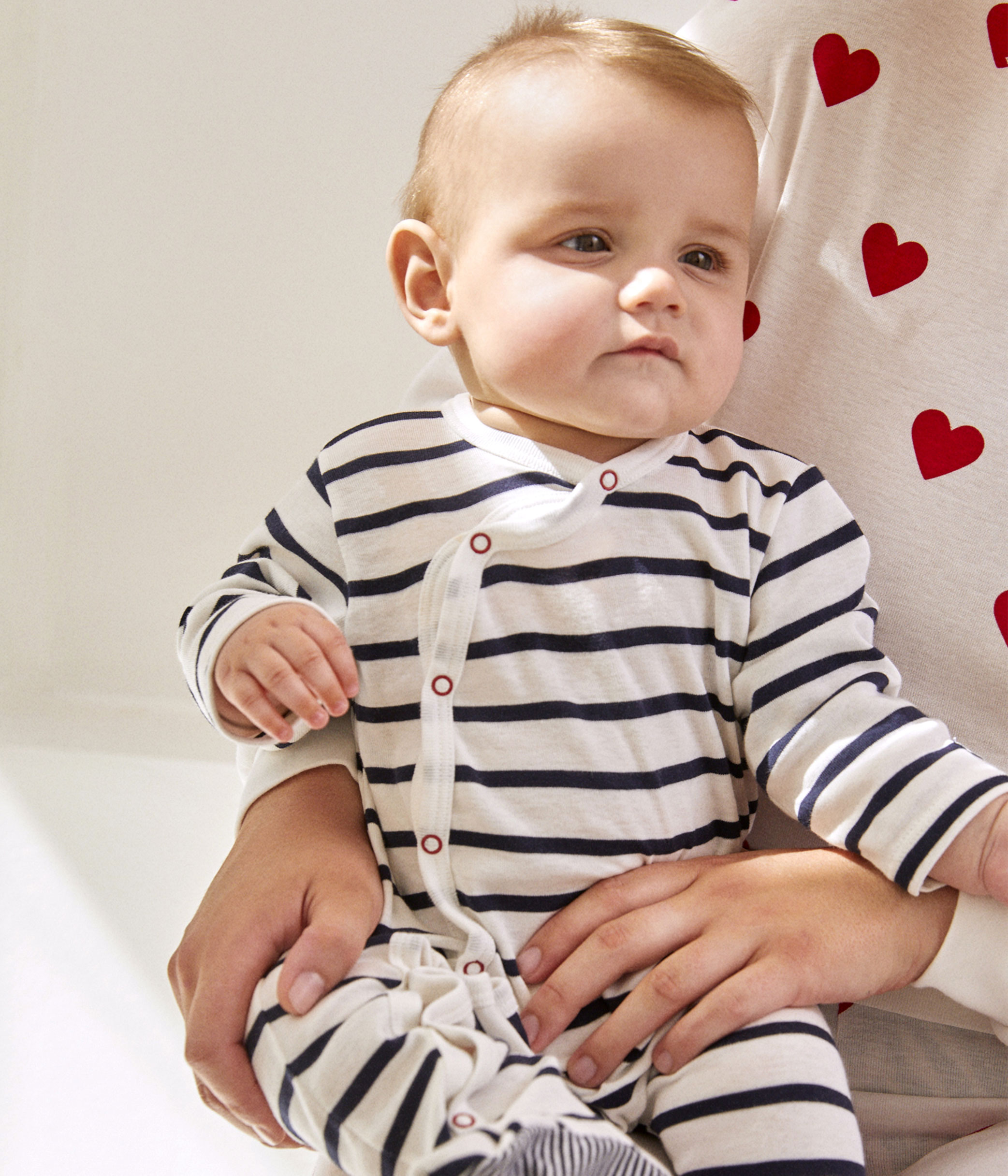 Babies' Striped Ribbed Sleepsuit