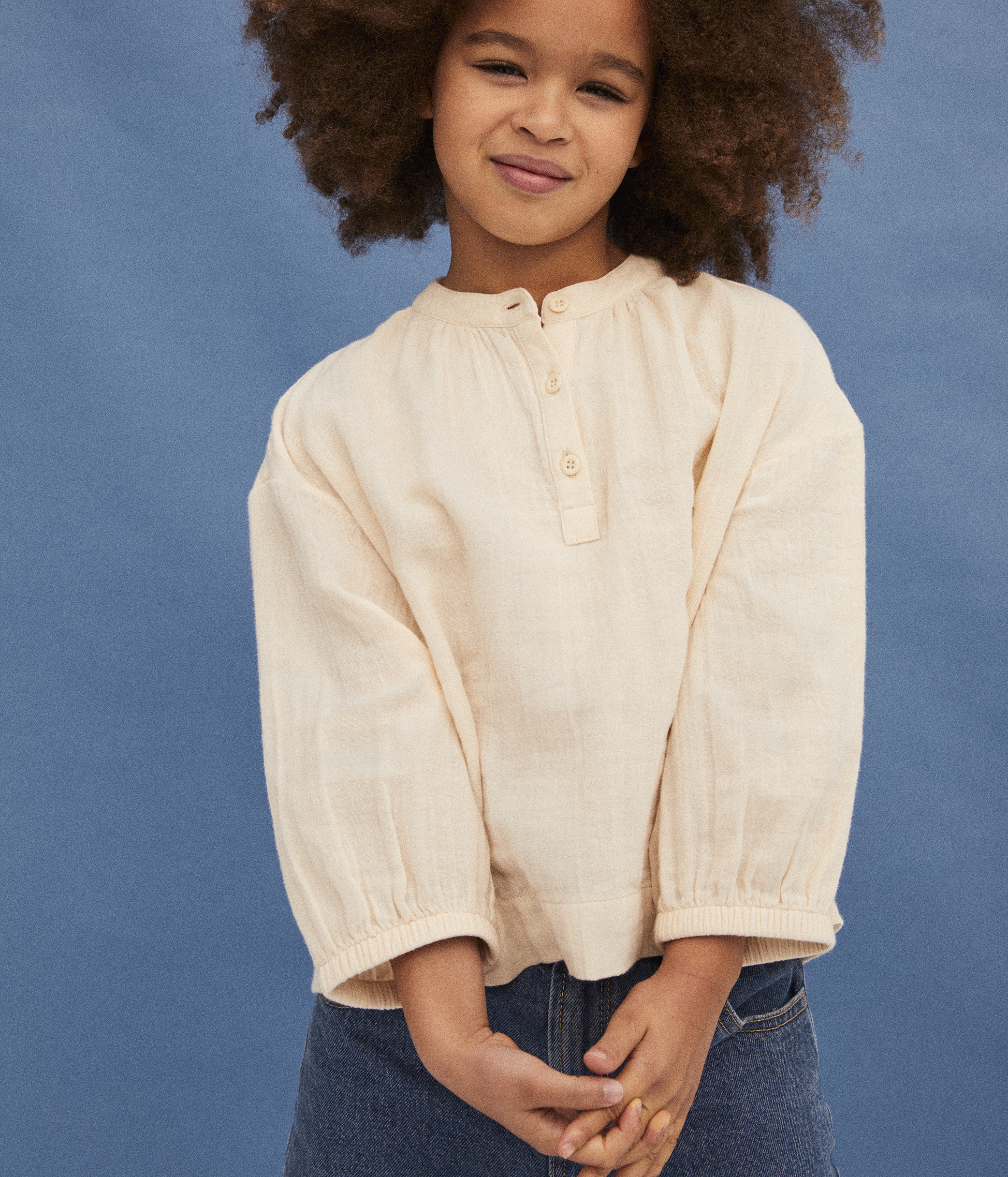 Girls' Cotton Gauze Blouse