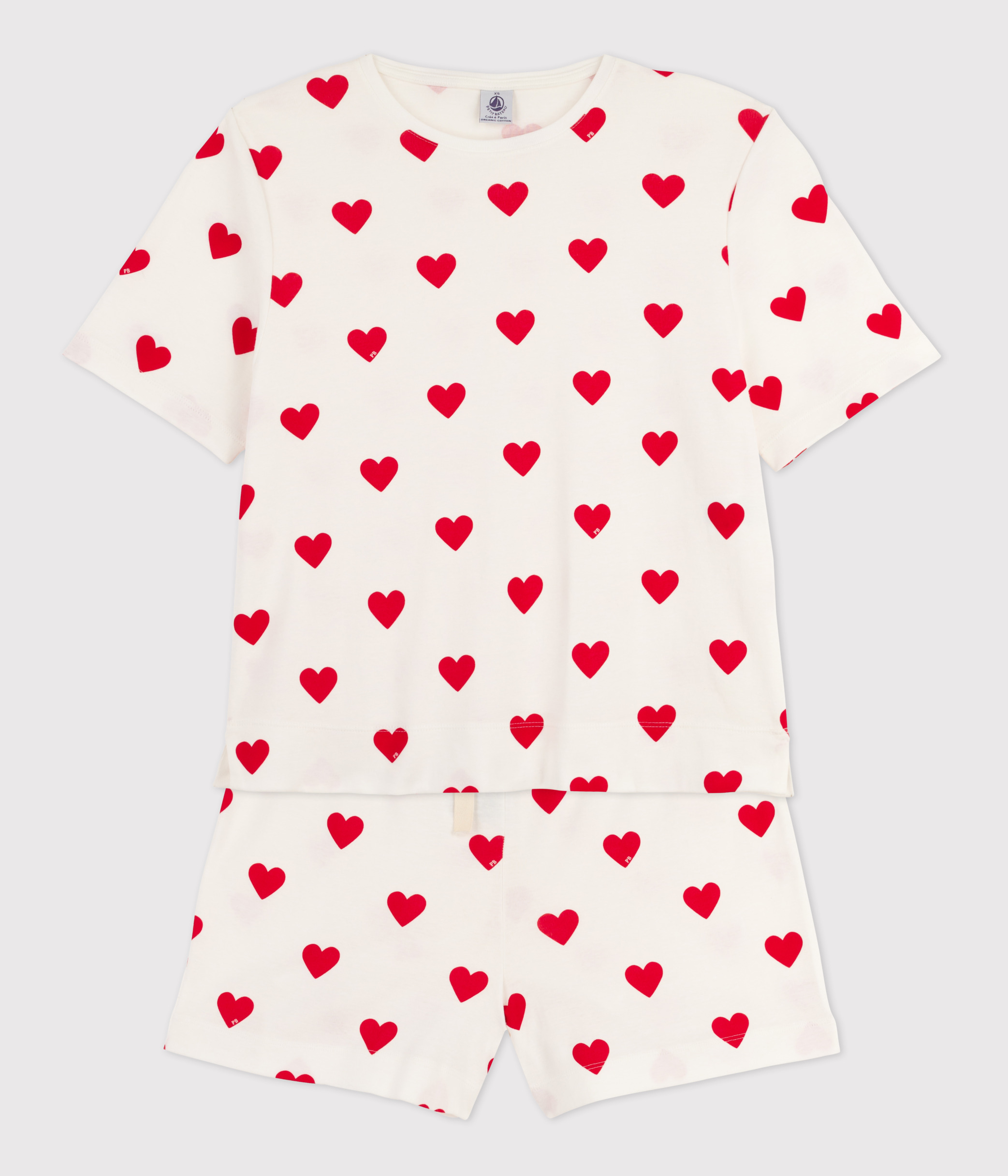 Women's Heart Themed Cotton Short Pyjamas