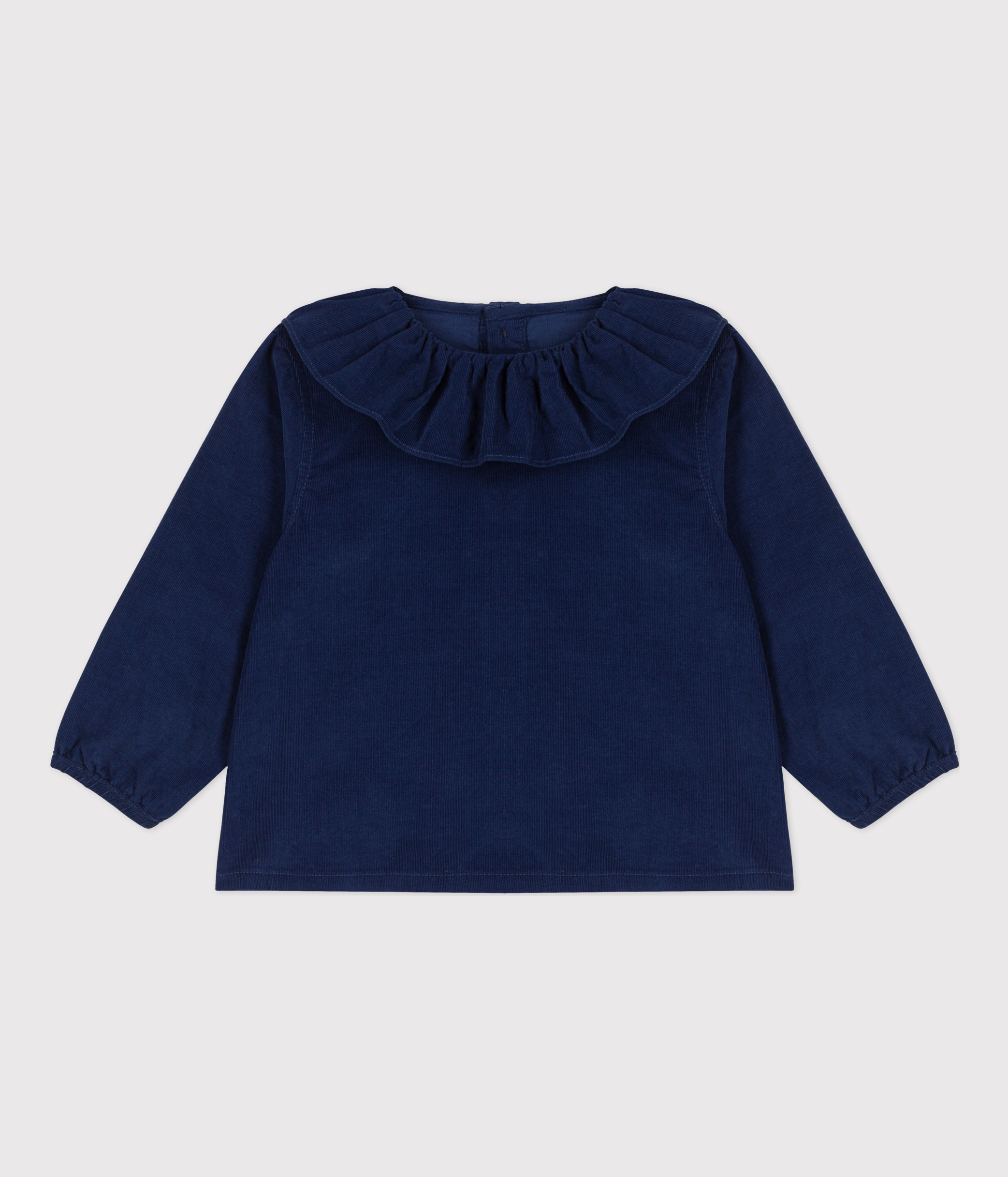 Babies' Super Fine Velour  Long-Sleeved Blouse