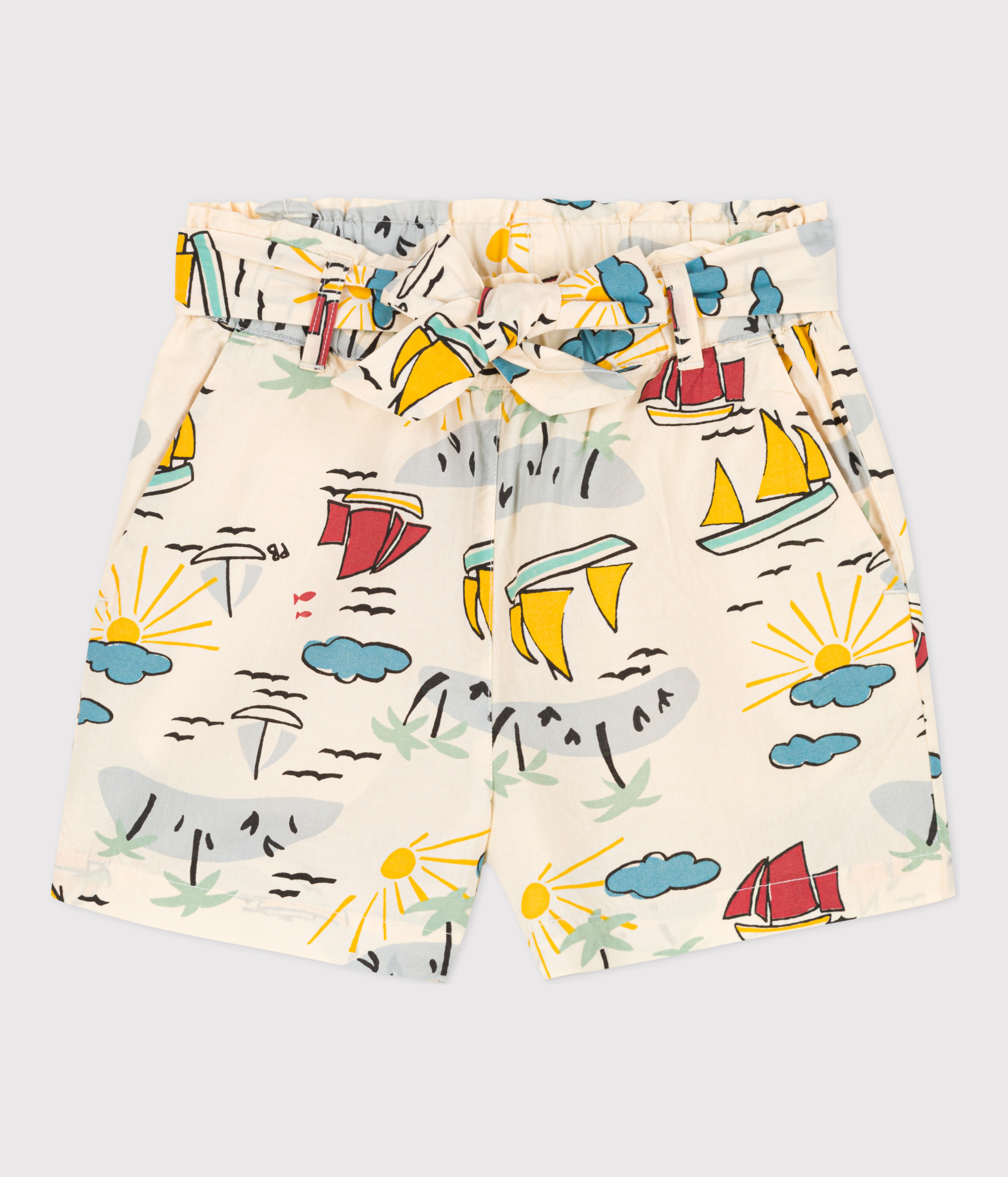 Girls' Patterned Poplin Shorts