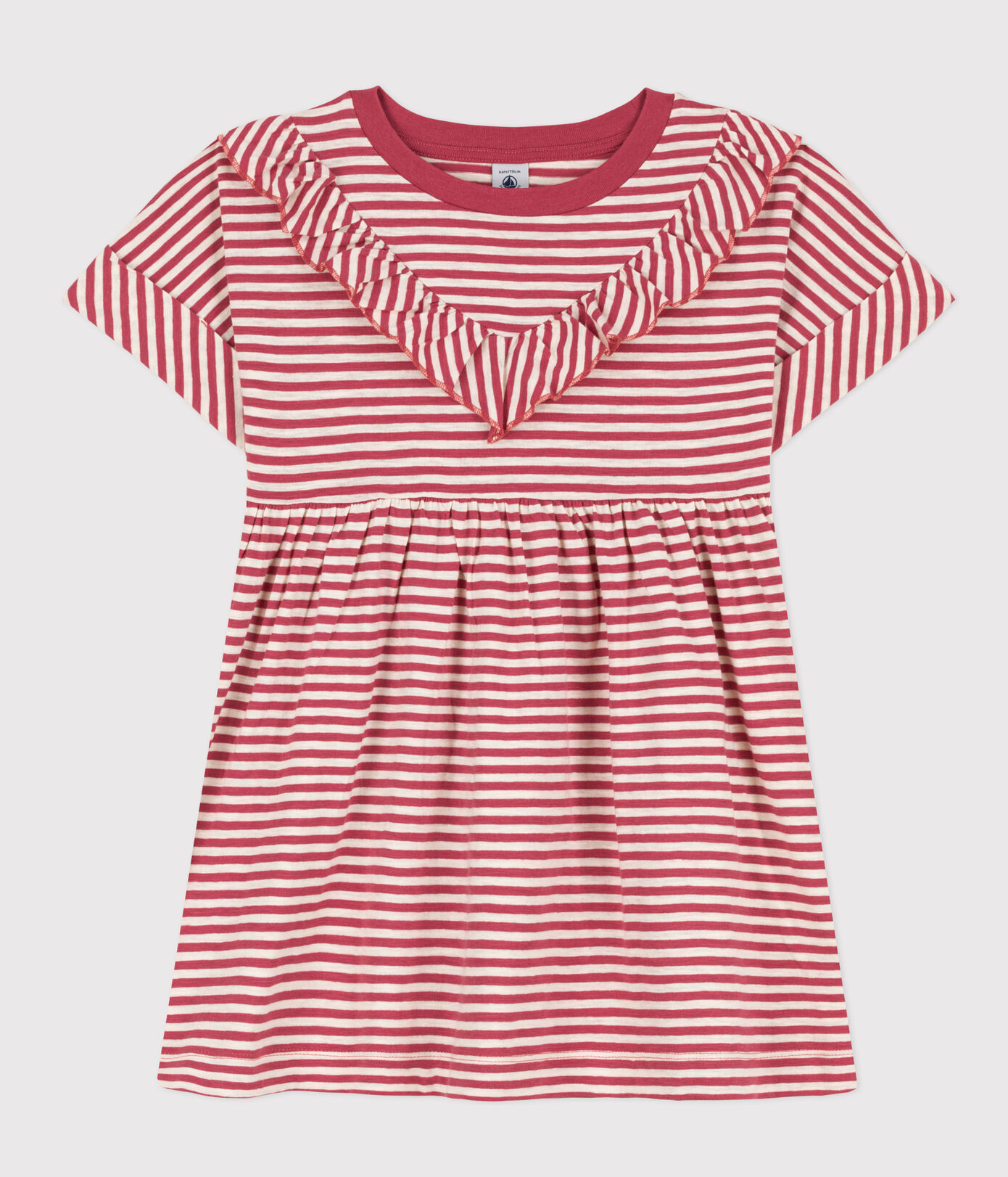 Girls' Striped Slub Jersey Dress