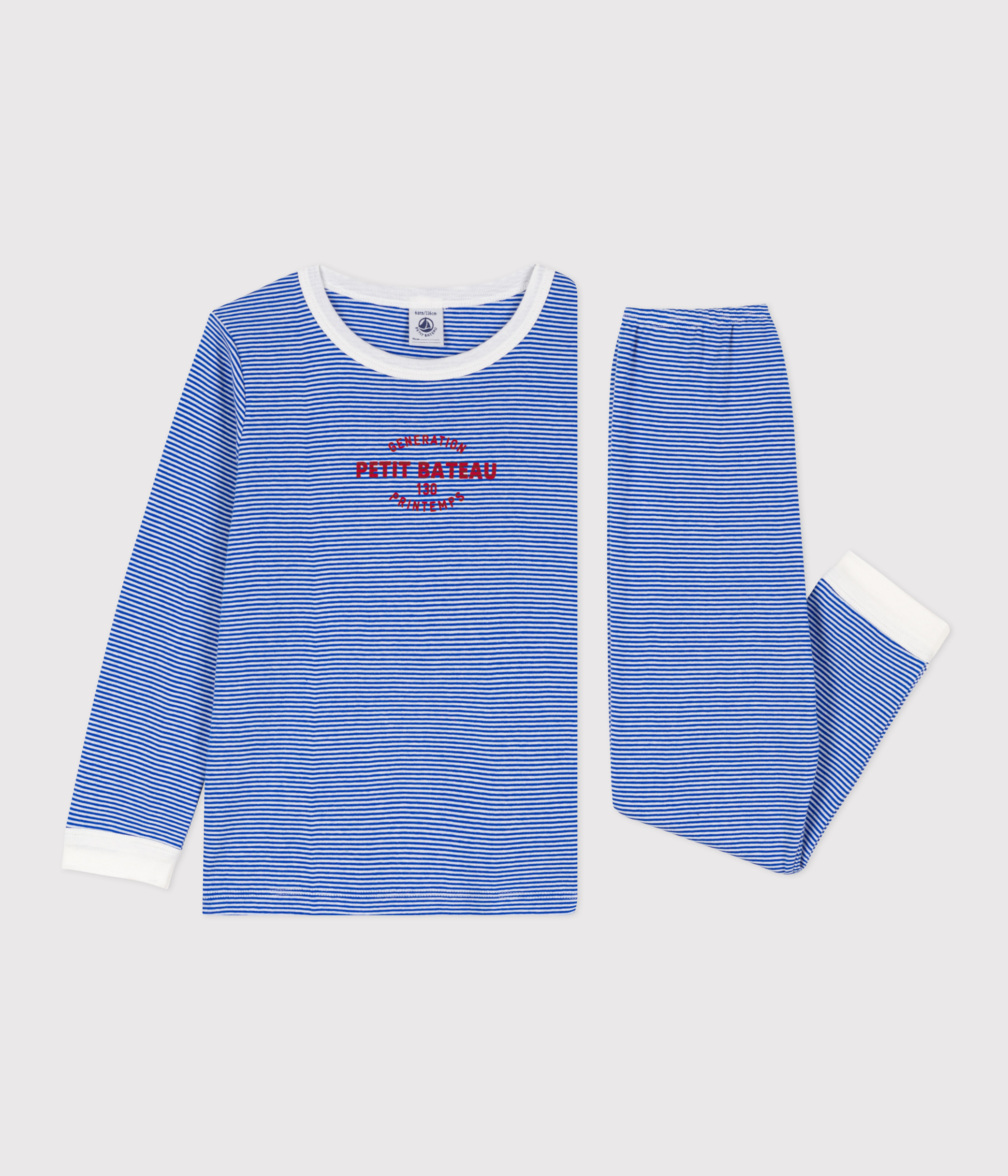 Children's Unisex Pinstriped Cotton Pyjamas