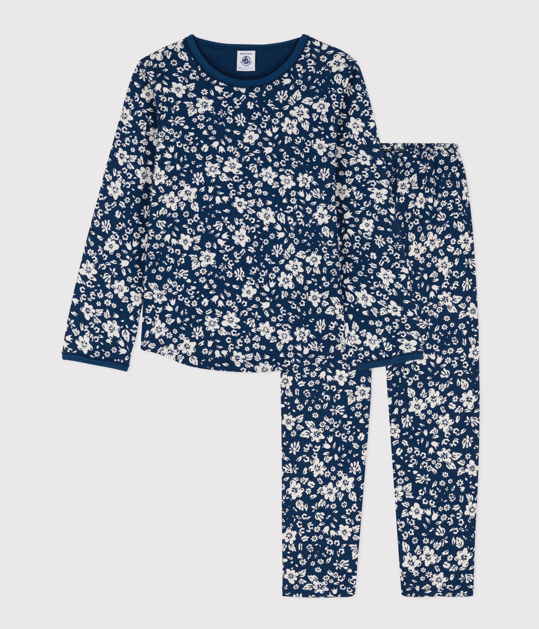 Girls' Floral Cotton Pyjamas