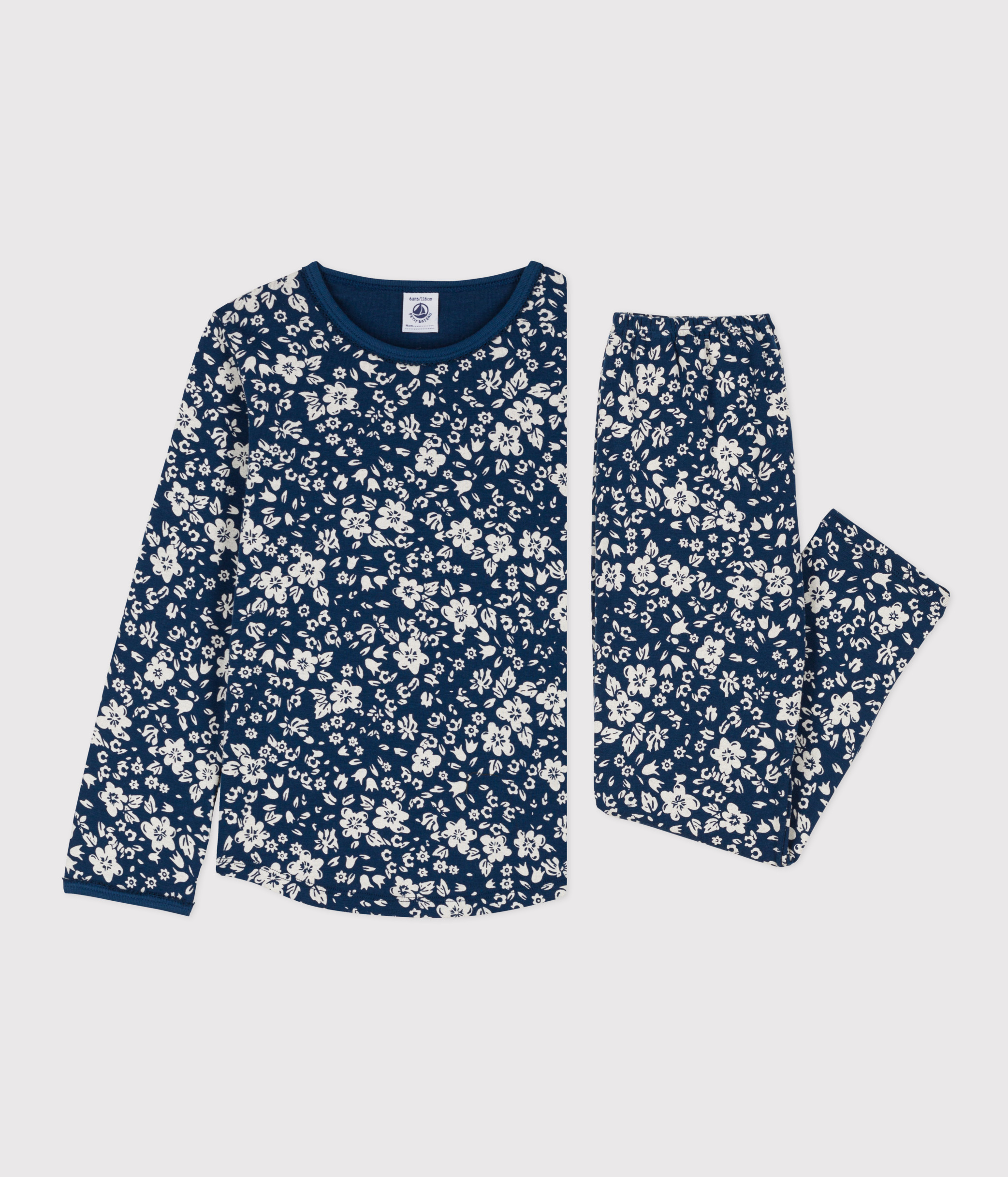 Girls' Floral Cotton Pyjamas