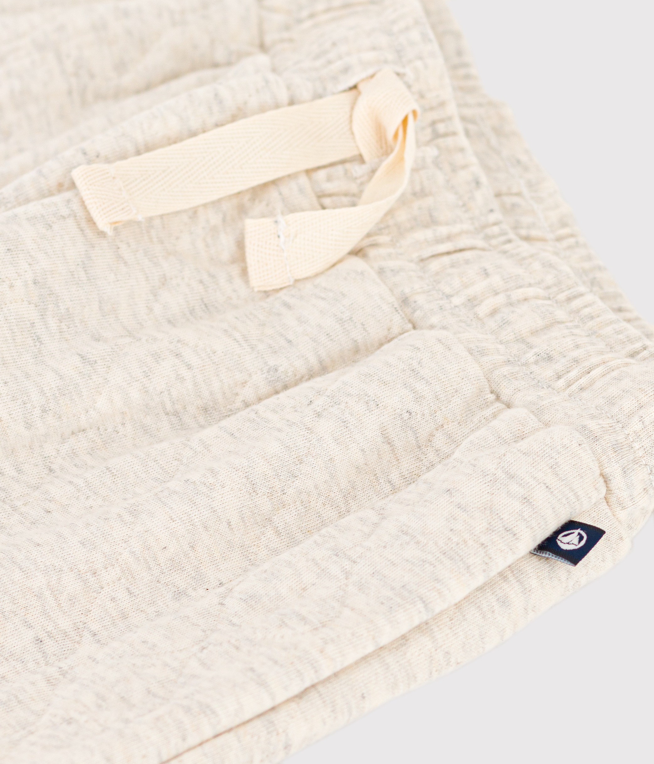 Boys' quilted tube knit trousers