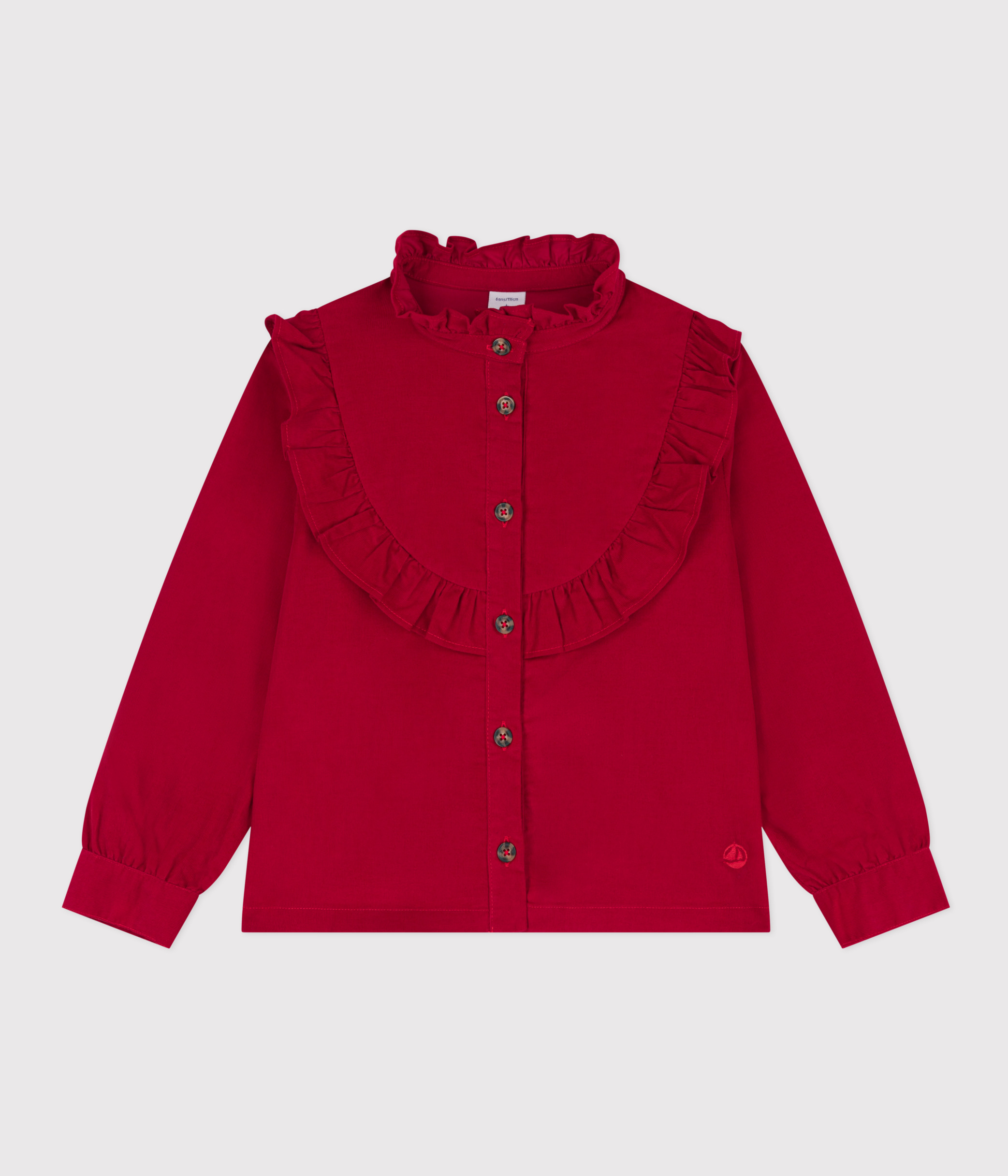 Girls' soft velvet blouse