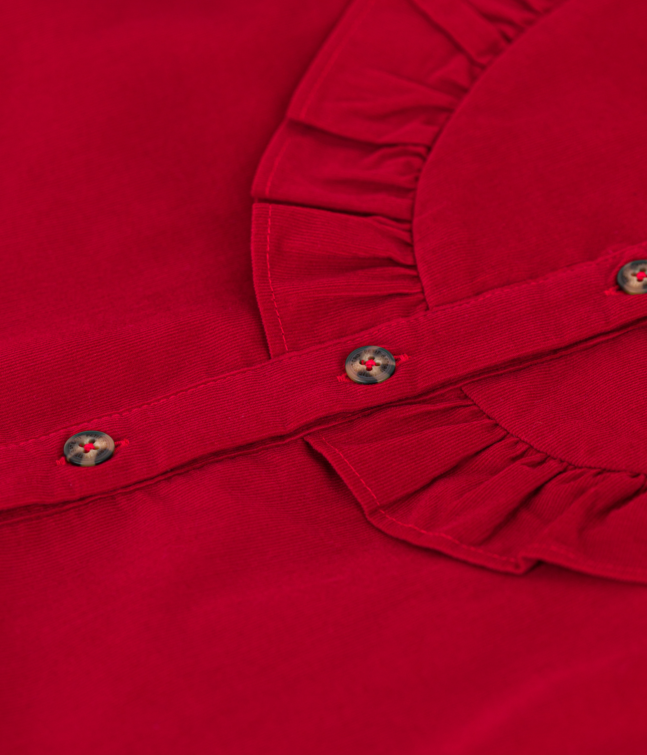 Girls' soft velvet blouse