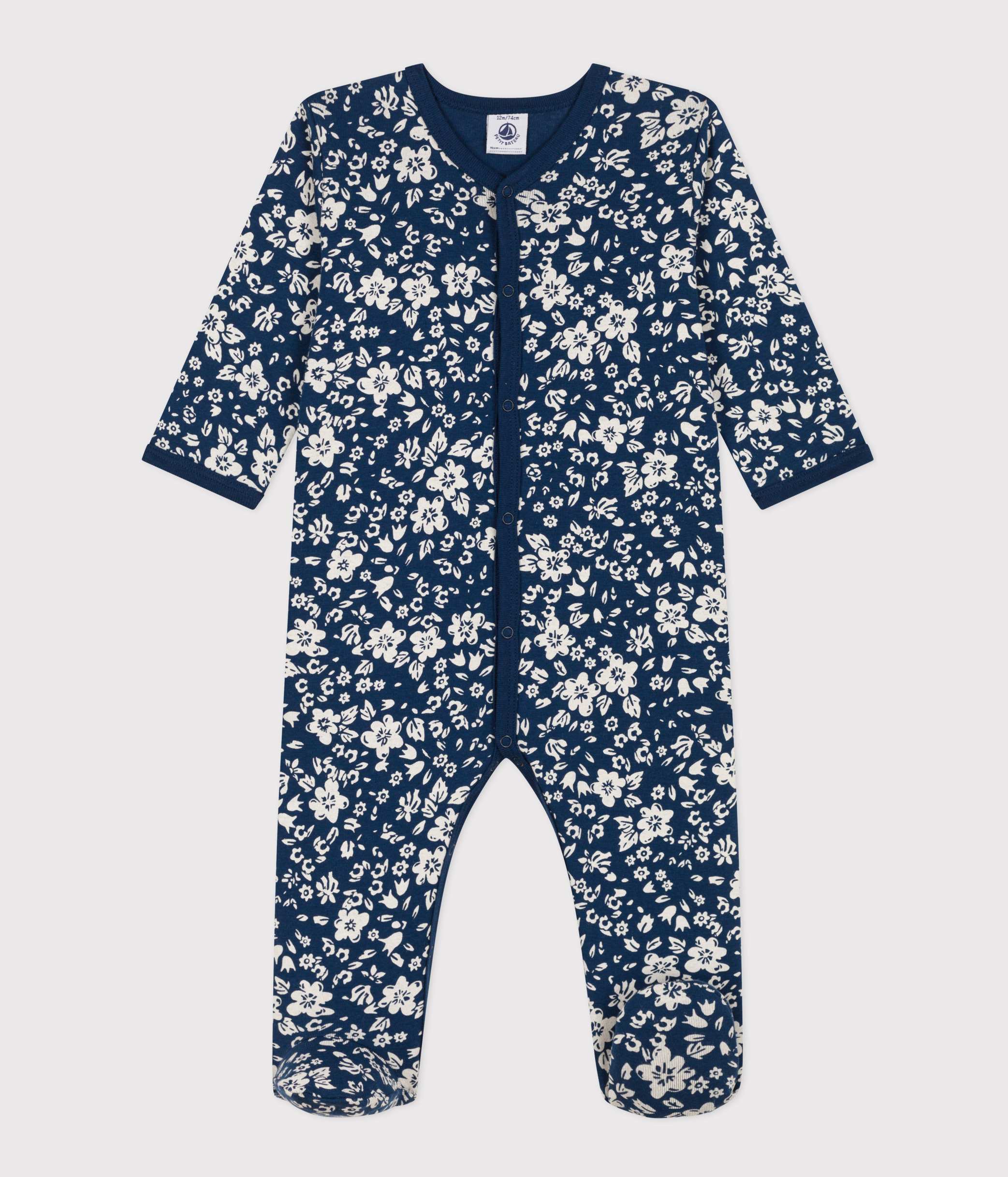 Babies' Floral Cotton Bodyjama