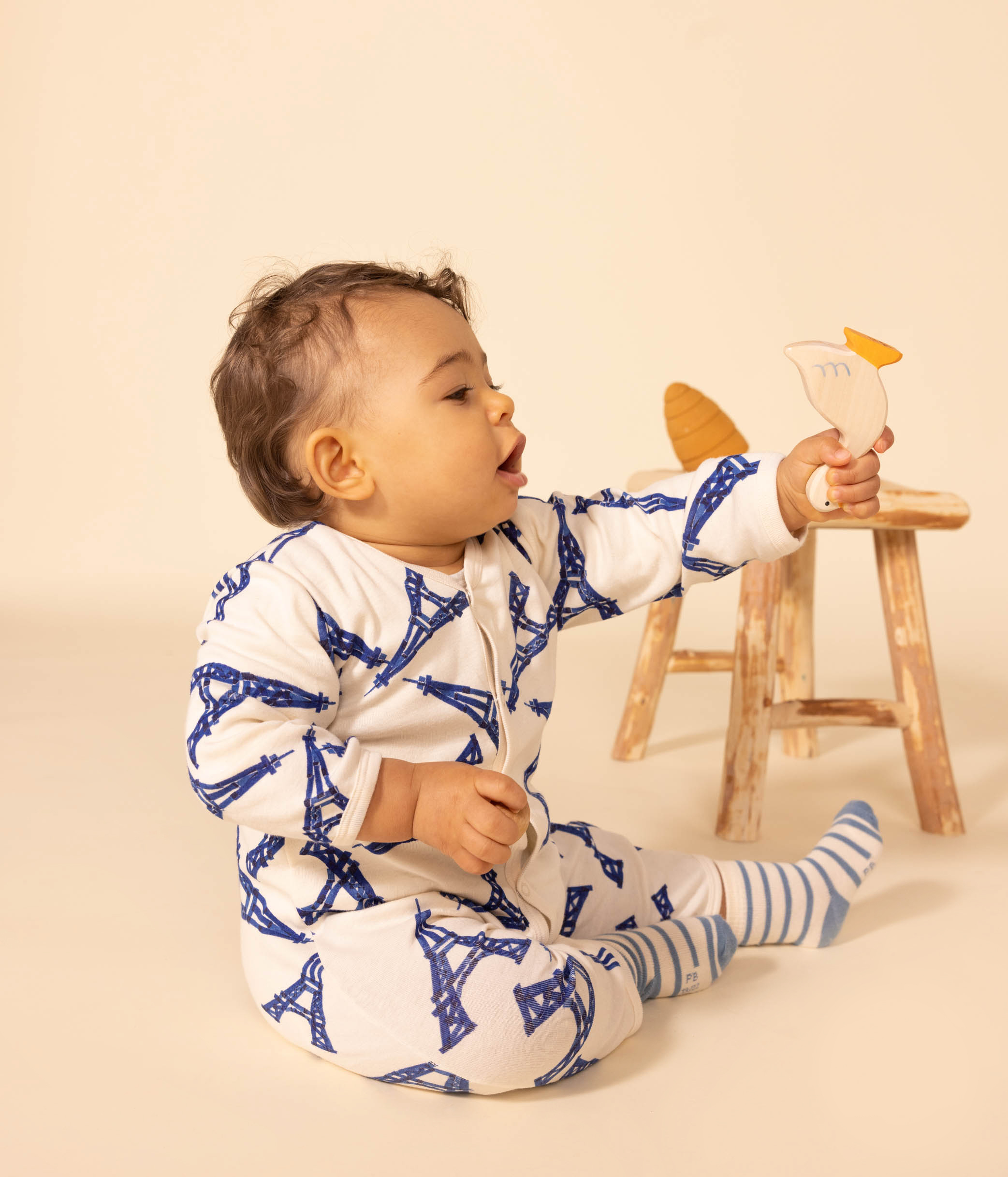 Babies' Cotton Paris Themed Pyjamas