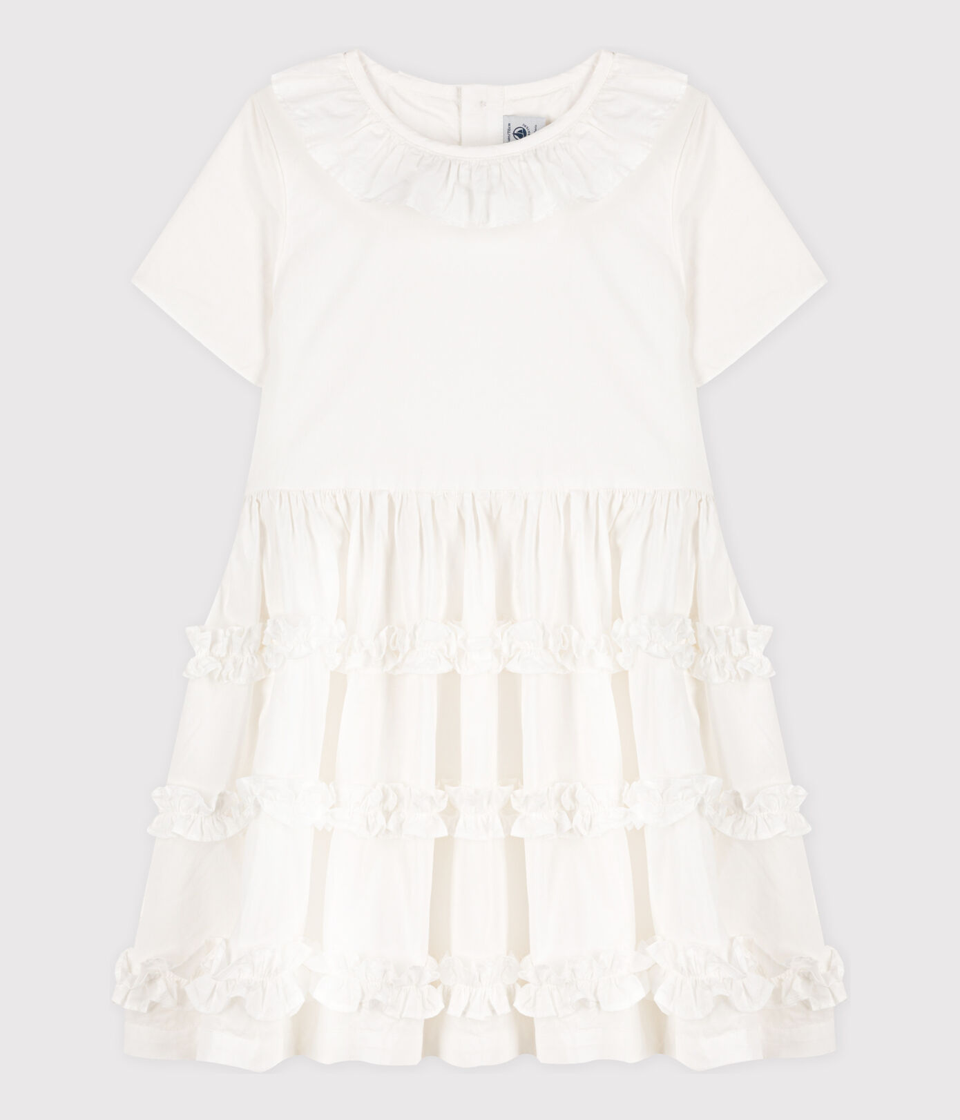 Girls' Short-Sleeved Poplin Dress