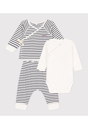 Babies' Cotton Striped Outfit - 2-Piece Set