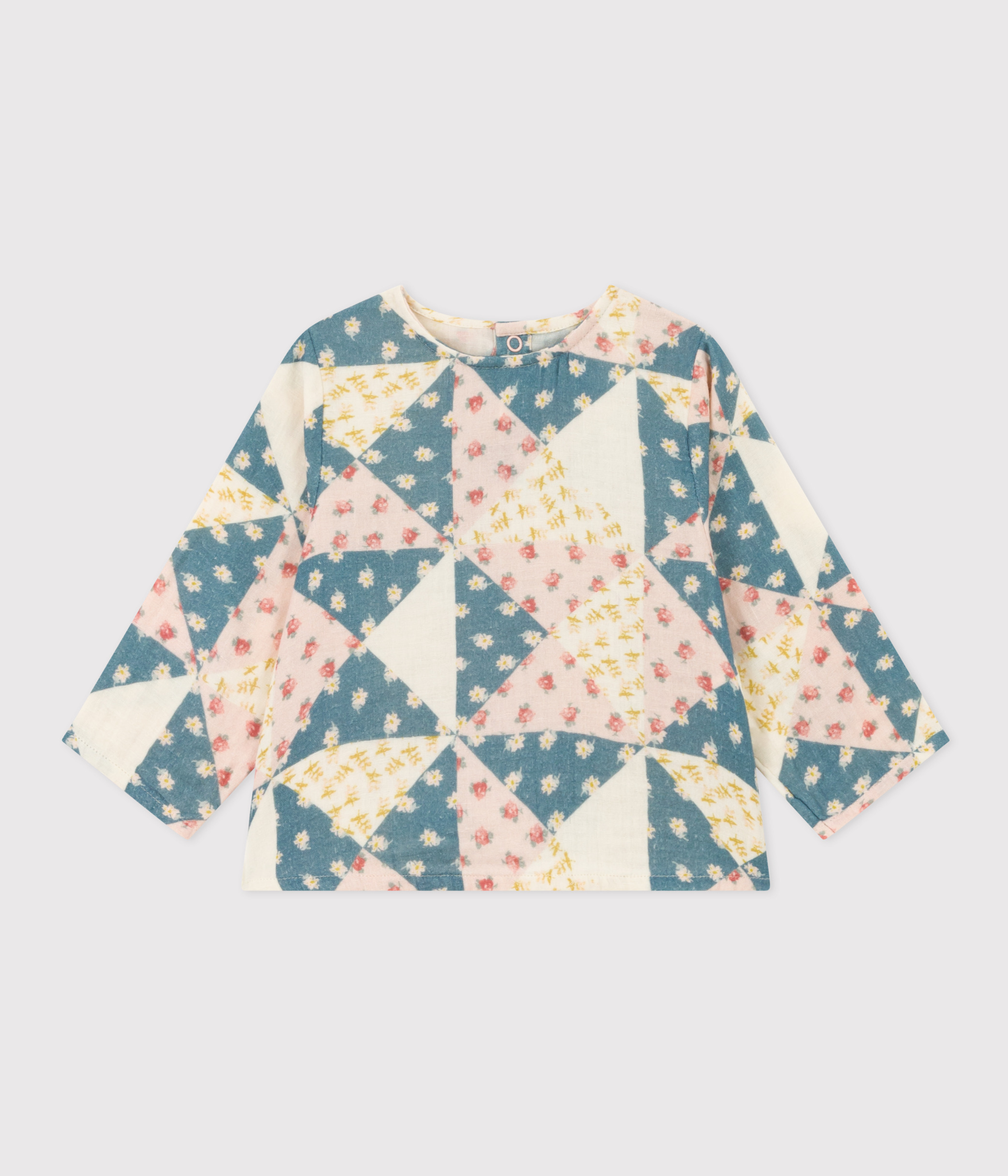 Babies' Long-Sleeved Cotton Gauze Blouse