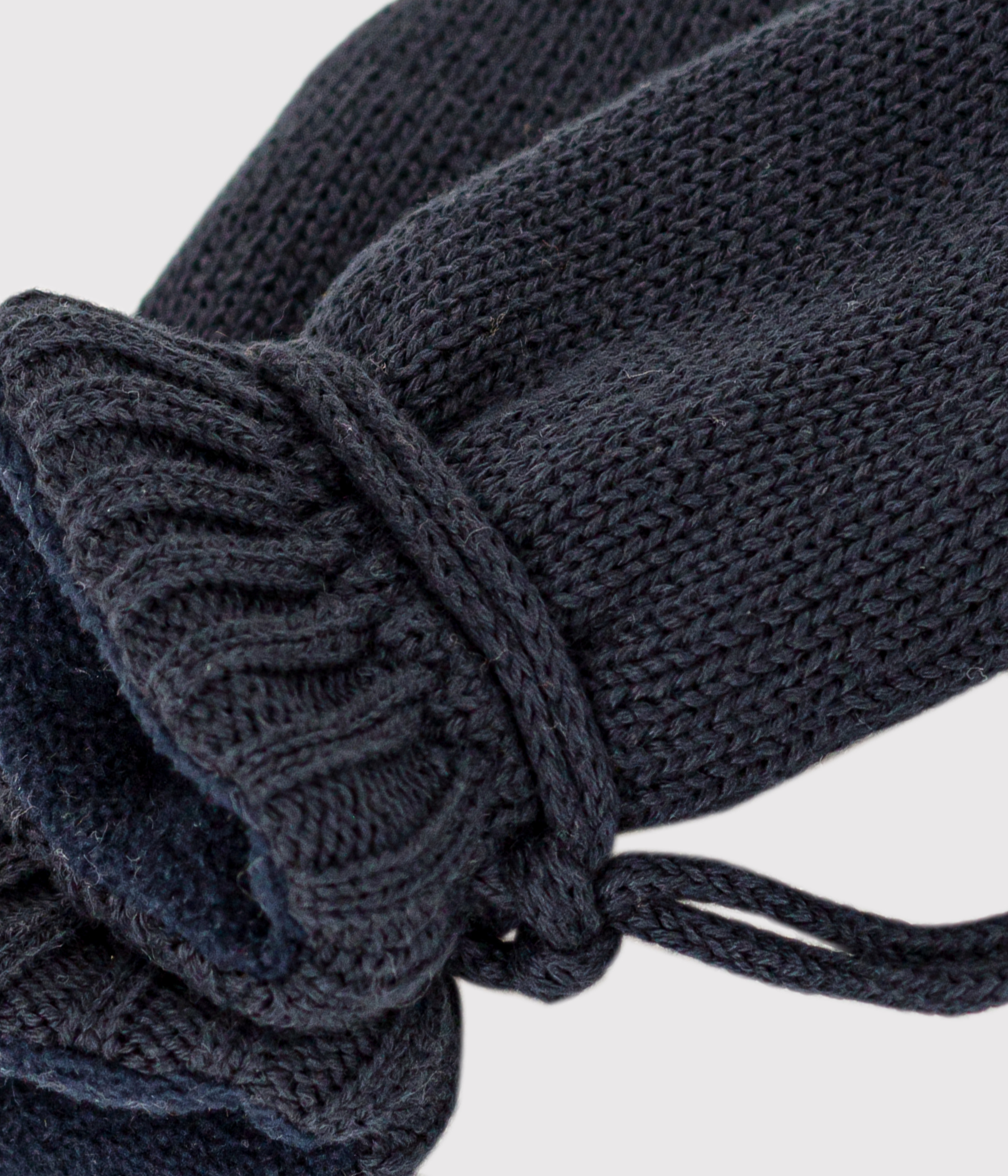 Babies' Knit Mittens with Recycled Fleece Lining