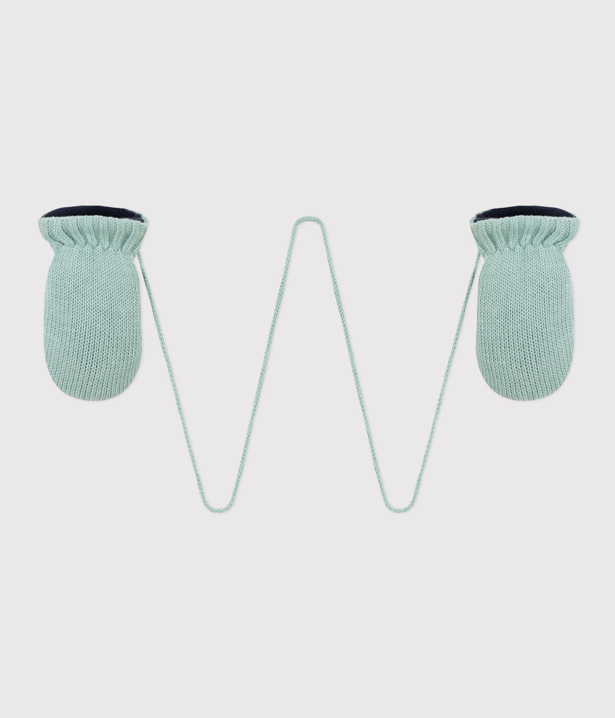 Babies' Knit Mittens with Recycled Fleece Lining