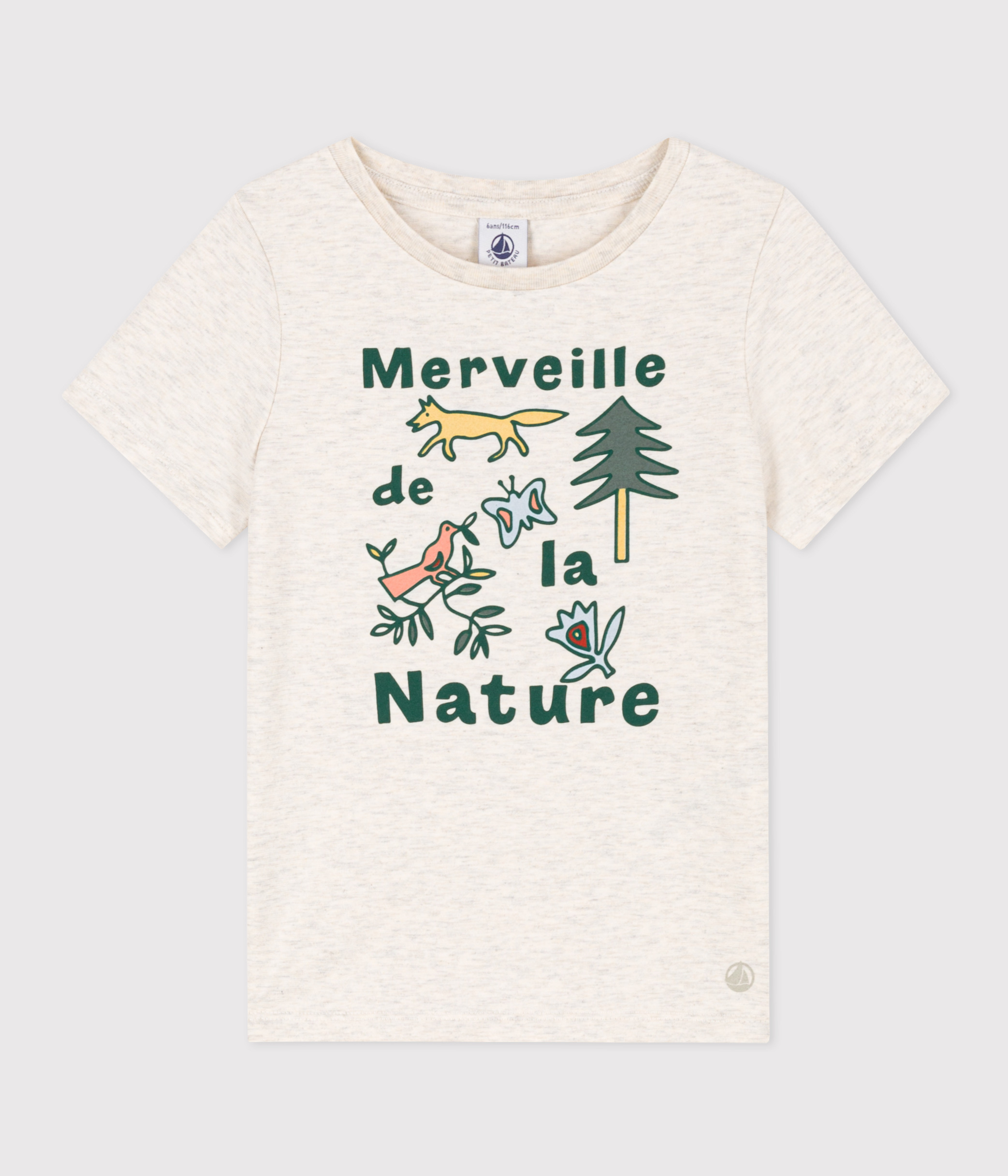 Girls' short-sleeved cotton T-shirt