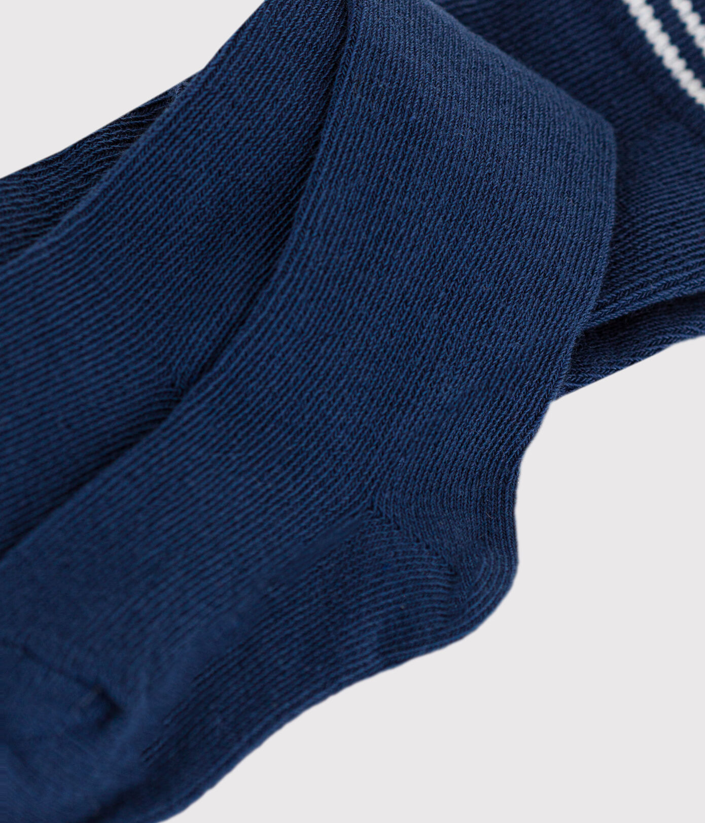 Babies' Plain Navy Blue Jersey Tights