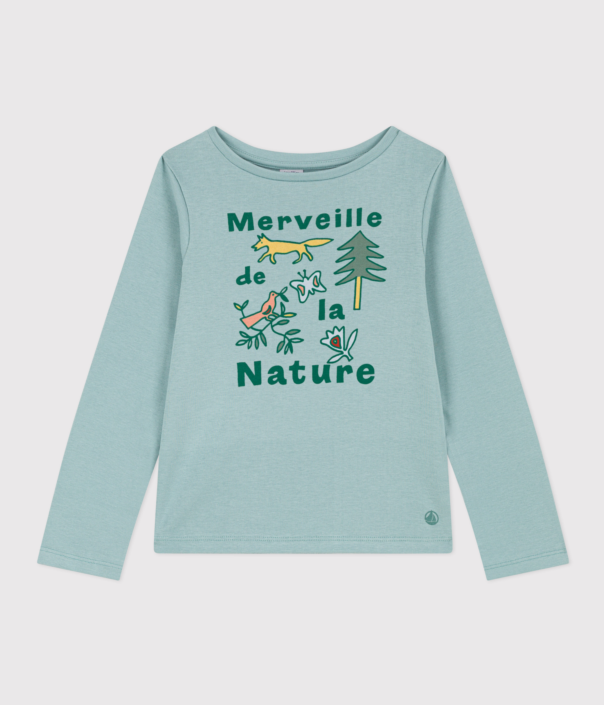 Girls' long-sleeved cotton T-shirt
