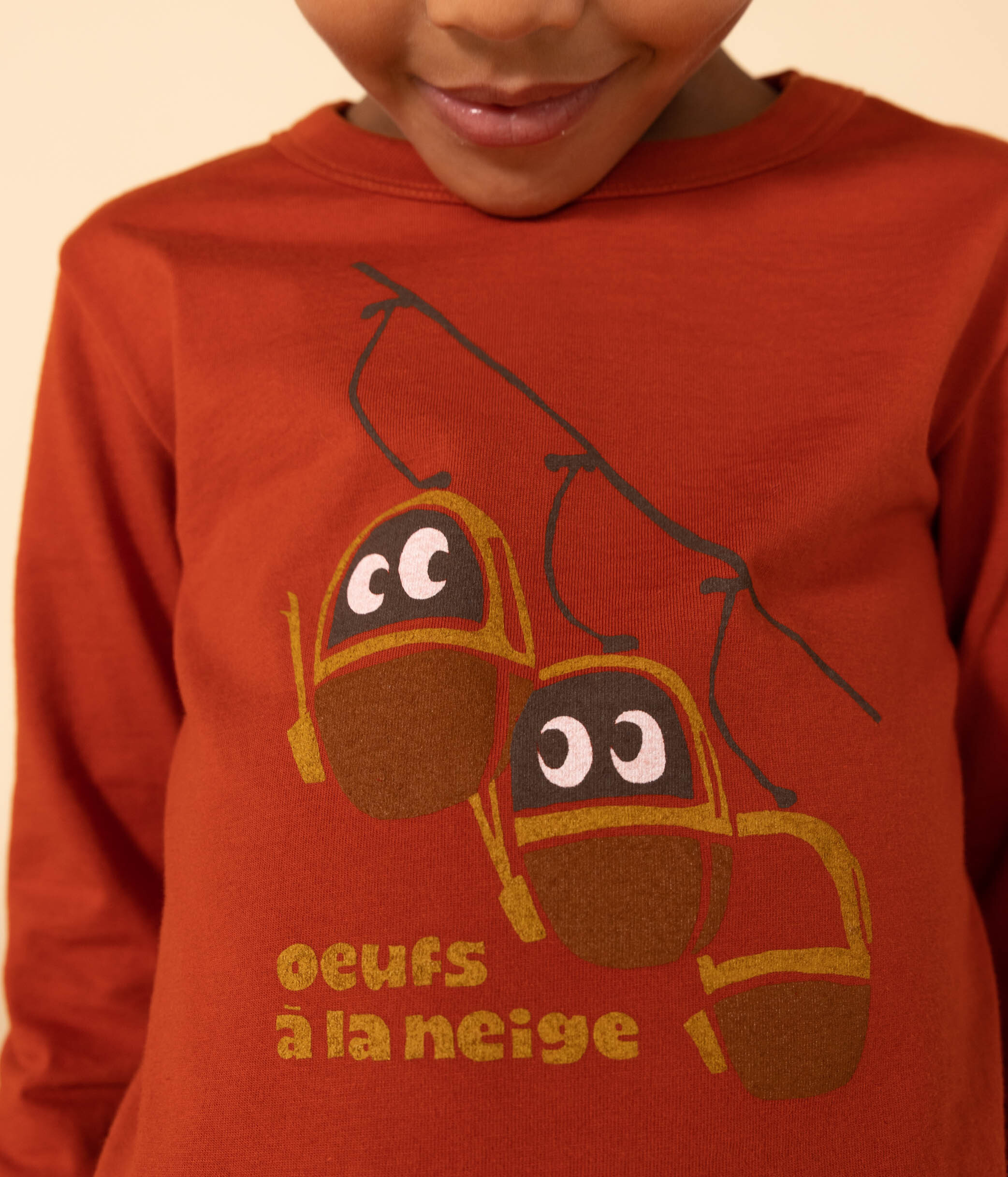 Children's unisex long-sleeved cotton T-shirt
