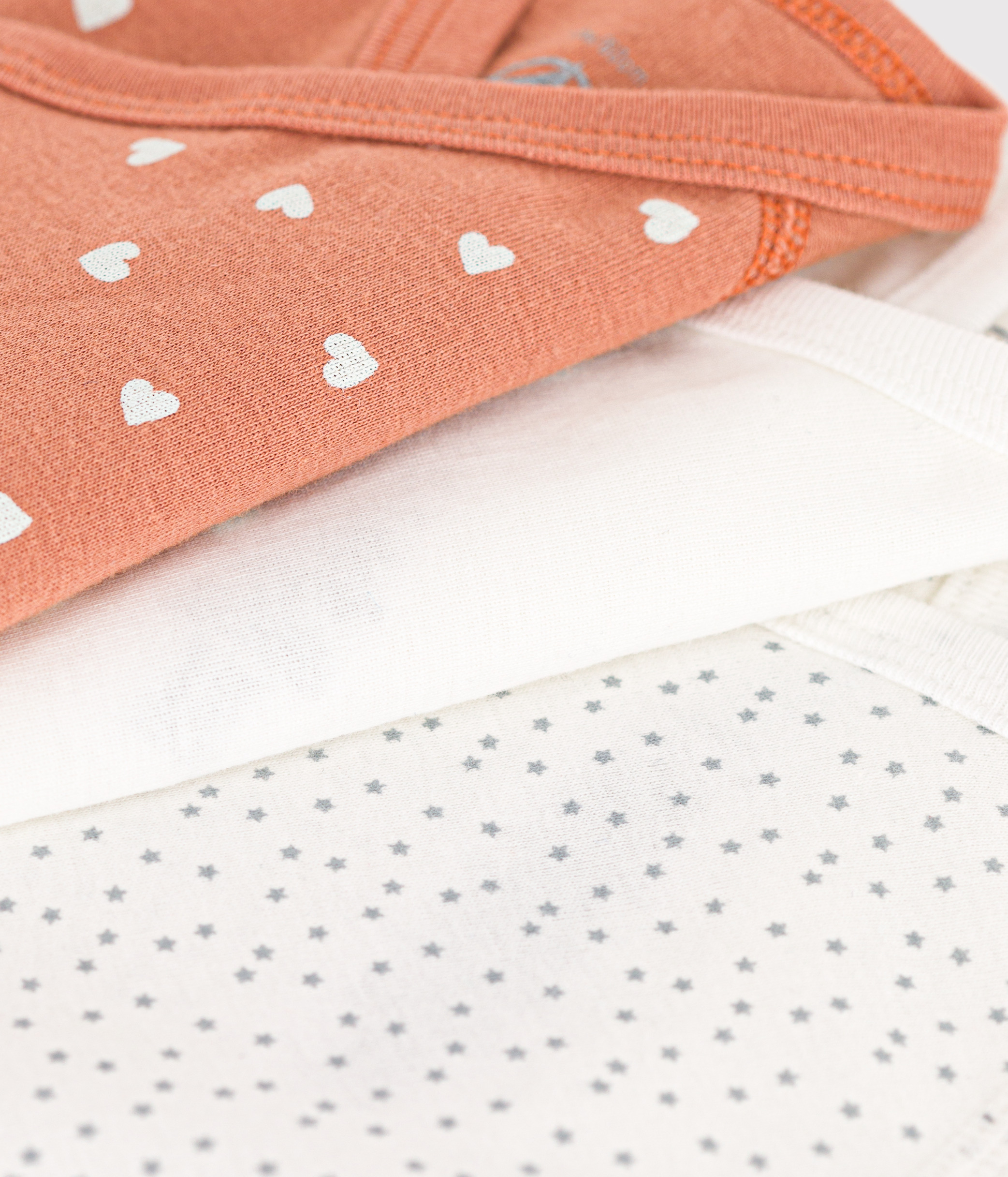 PACK OF 3 BABIES' SHORT-SLEEVED COTTON BODYSUITS