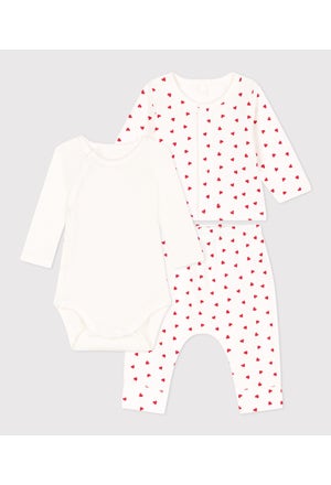 Babies' Small Heart Patterned Fleece Outfit
