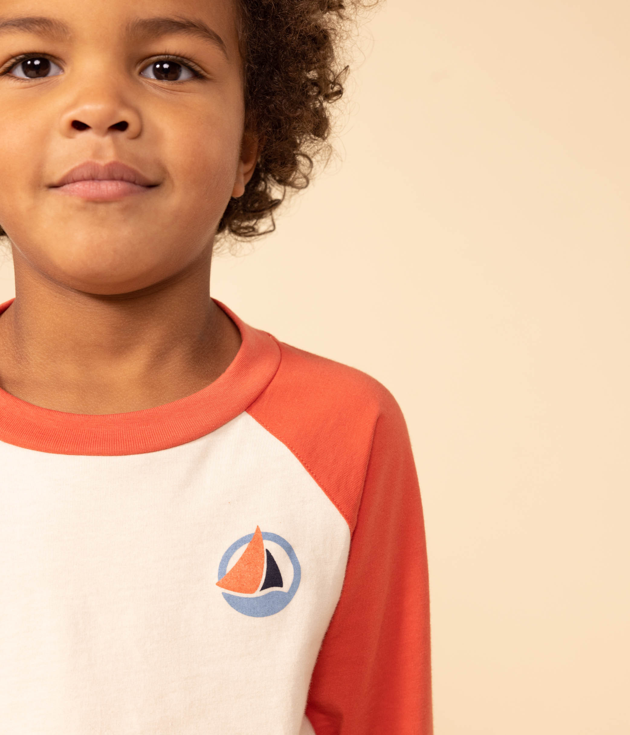 Boys' long-sleeved cotton T-shirt
