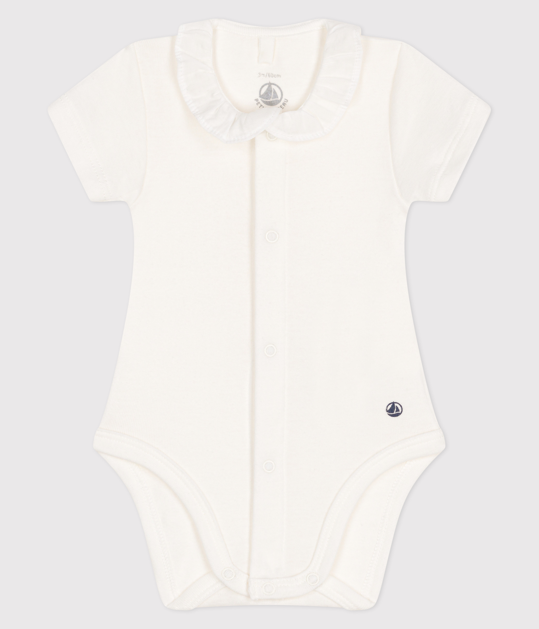 Babies' Short-Sleeved Bodysuit With a Ruff