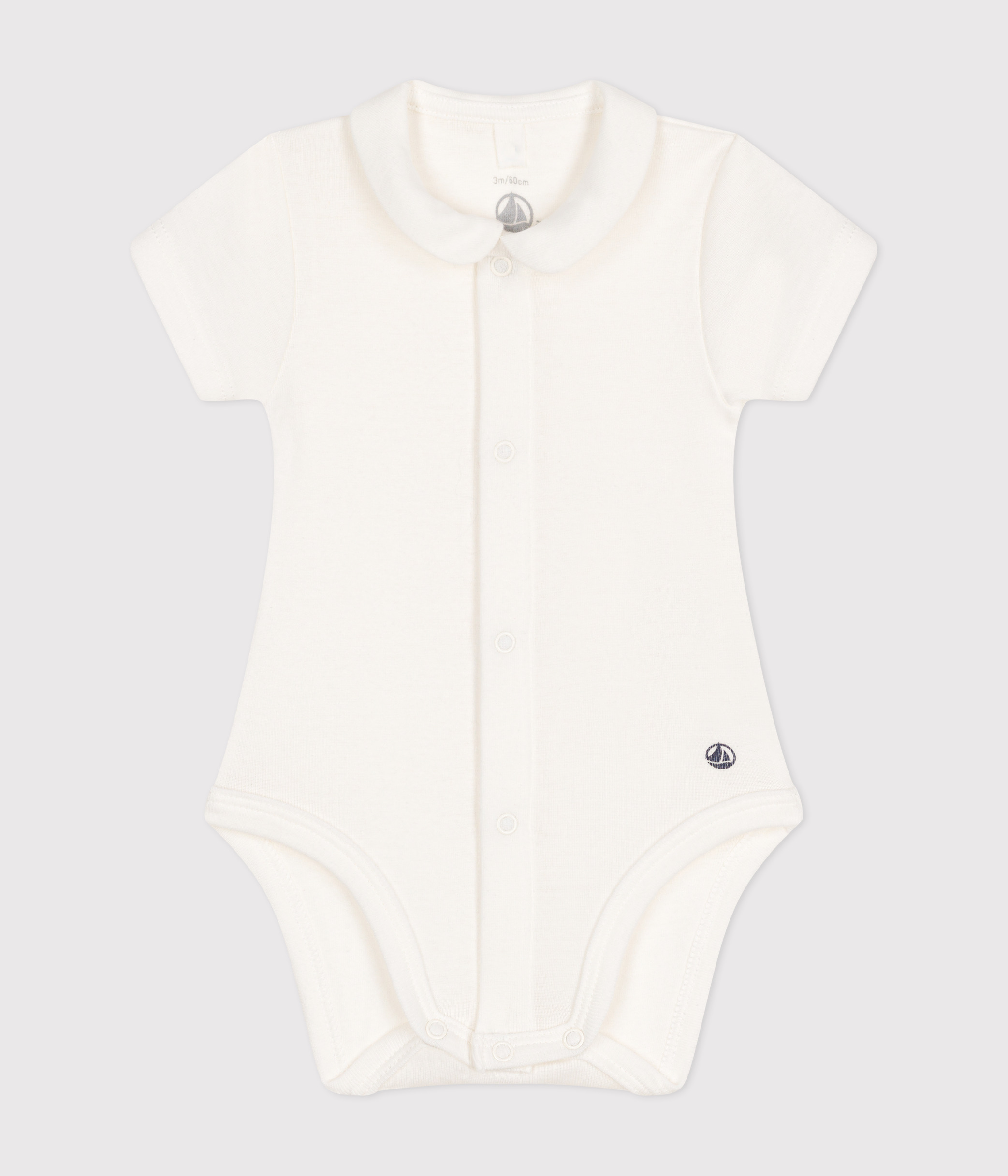 Babies' Short-Sleeved Bodysuit with a Collar