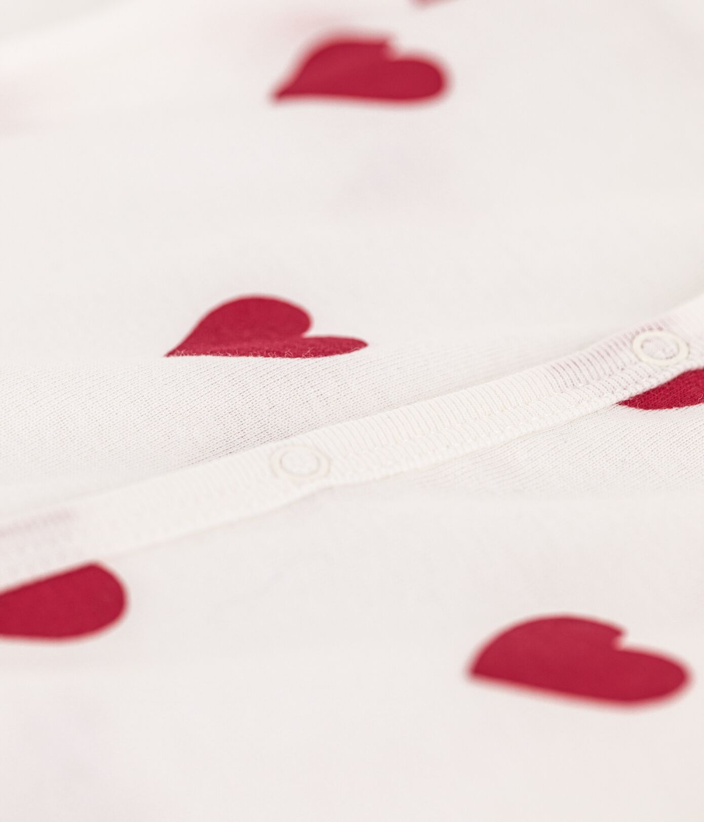 Babies' Heart Patterned Cotton Playsuit
