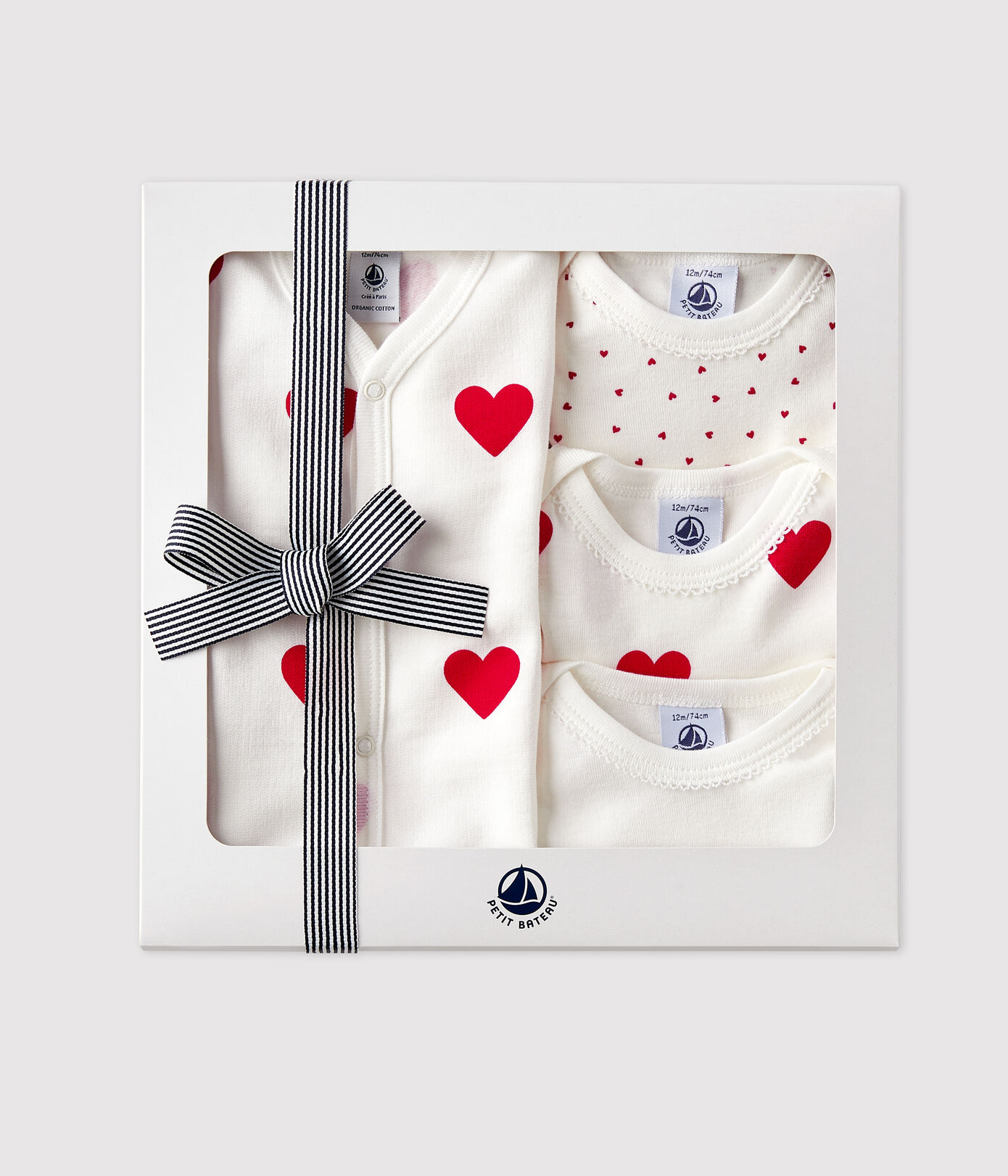 Babies' Heart Patterned Gift Set