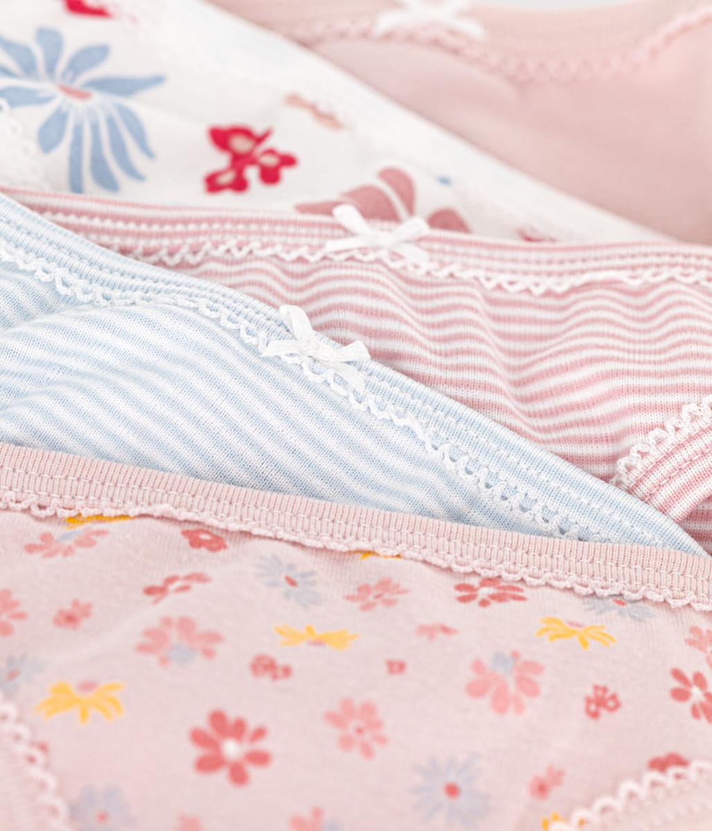 Children's Floral Cotton Knickers - 5-Pack