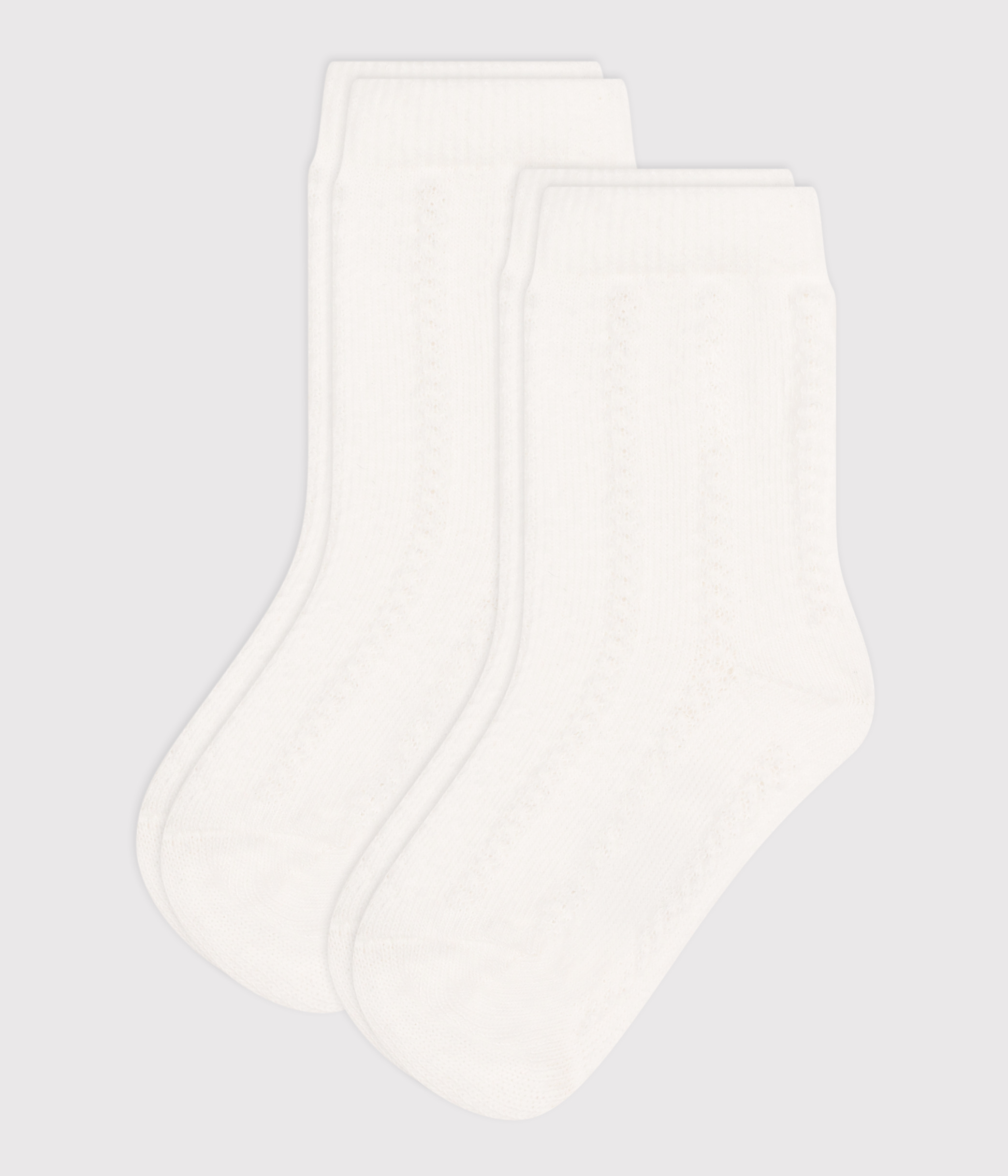 Babies' Plain Cotton Jersey Socks - 2-Pack