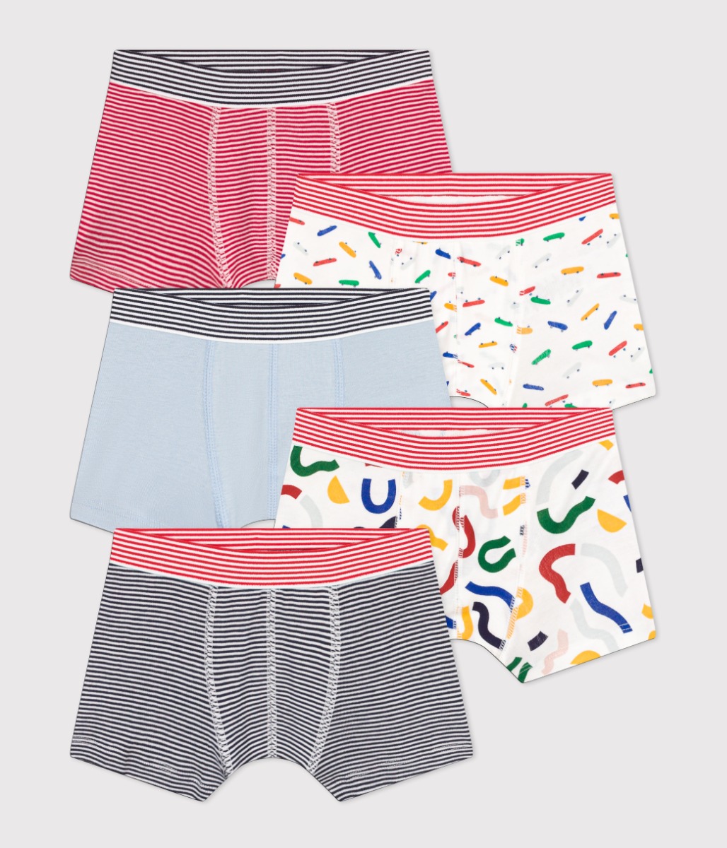 Children's Cotton Skateboard Boxers - 5-Pack