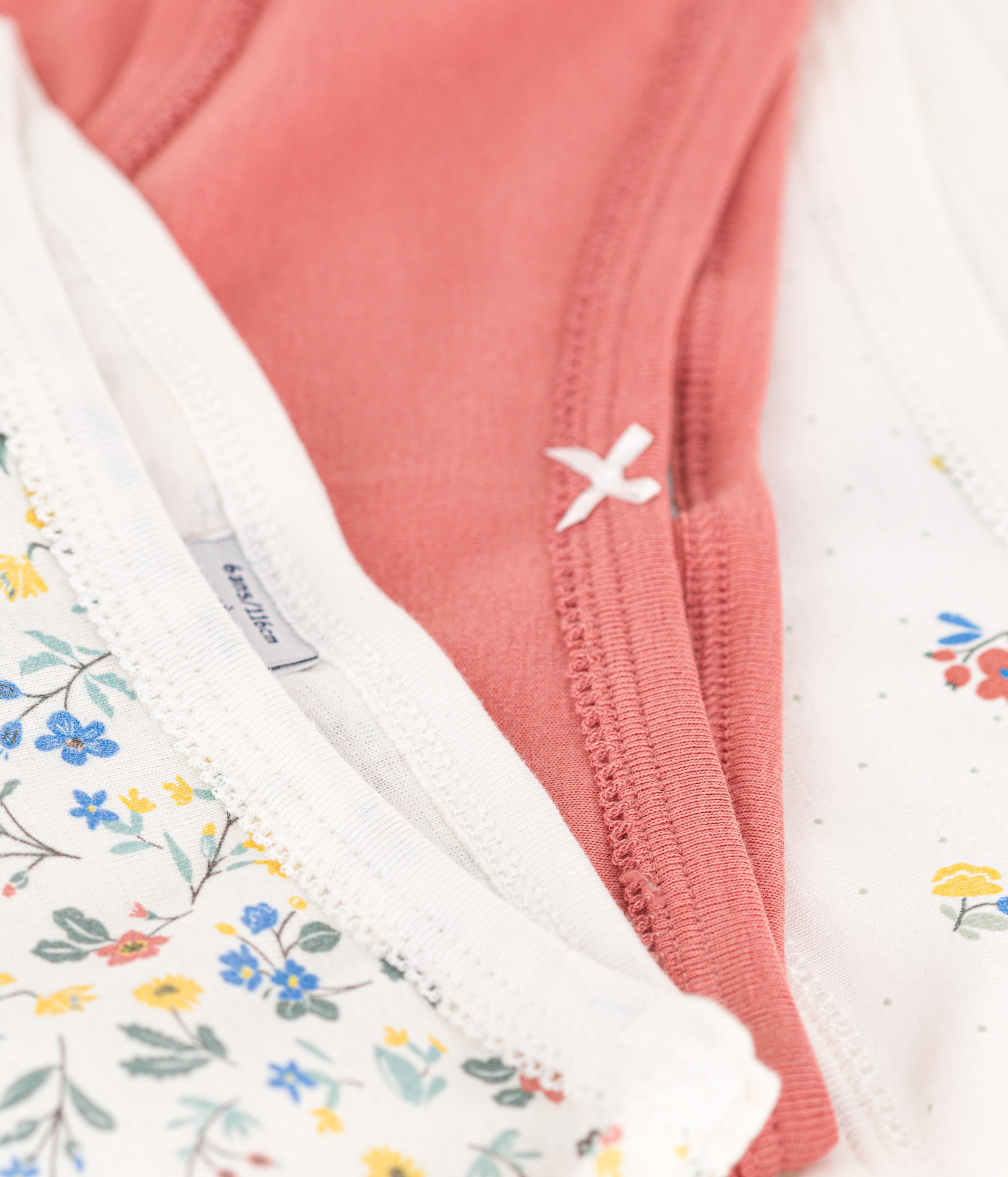 Children's High-Waisted Floral Cotton Knickers - 3-Pack