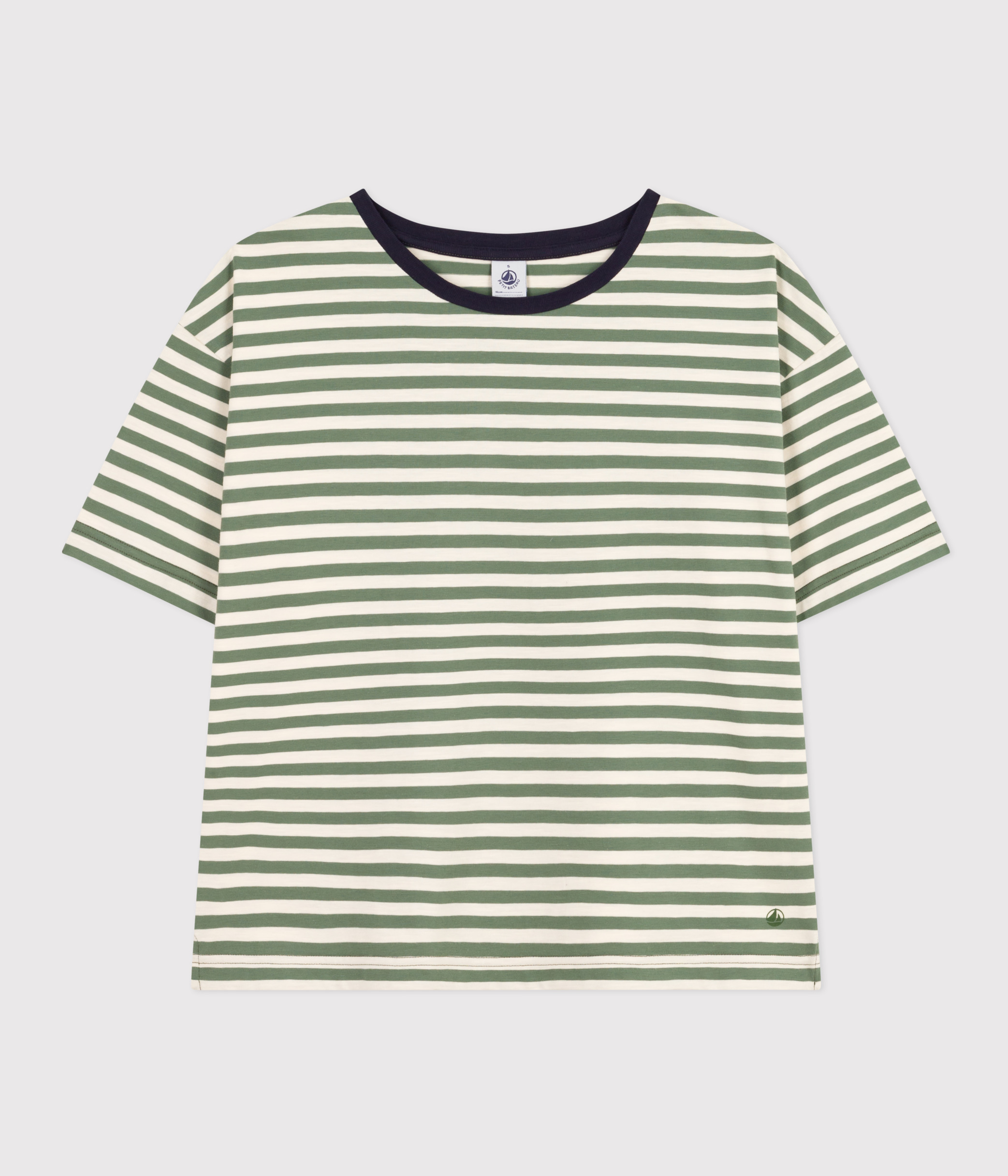 Women's Boxy Stripy Cotton T-Shirt