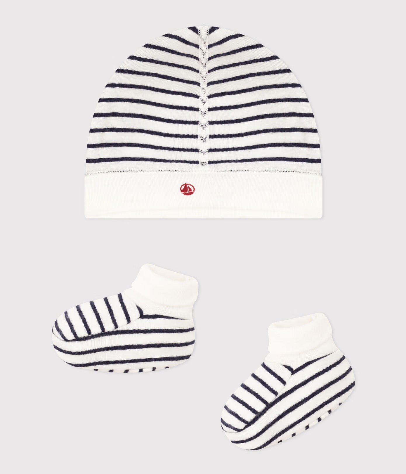 Babies' Breton Bonnet And Bootees Set