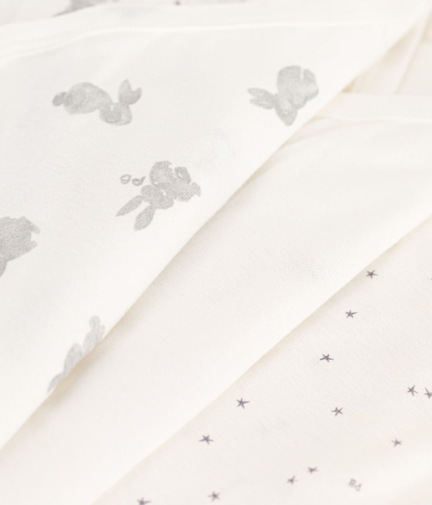 Wrapover Short-Sleeved Rabbit Themed Bodysuits - Pack Of 3