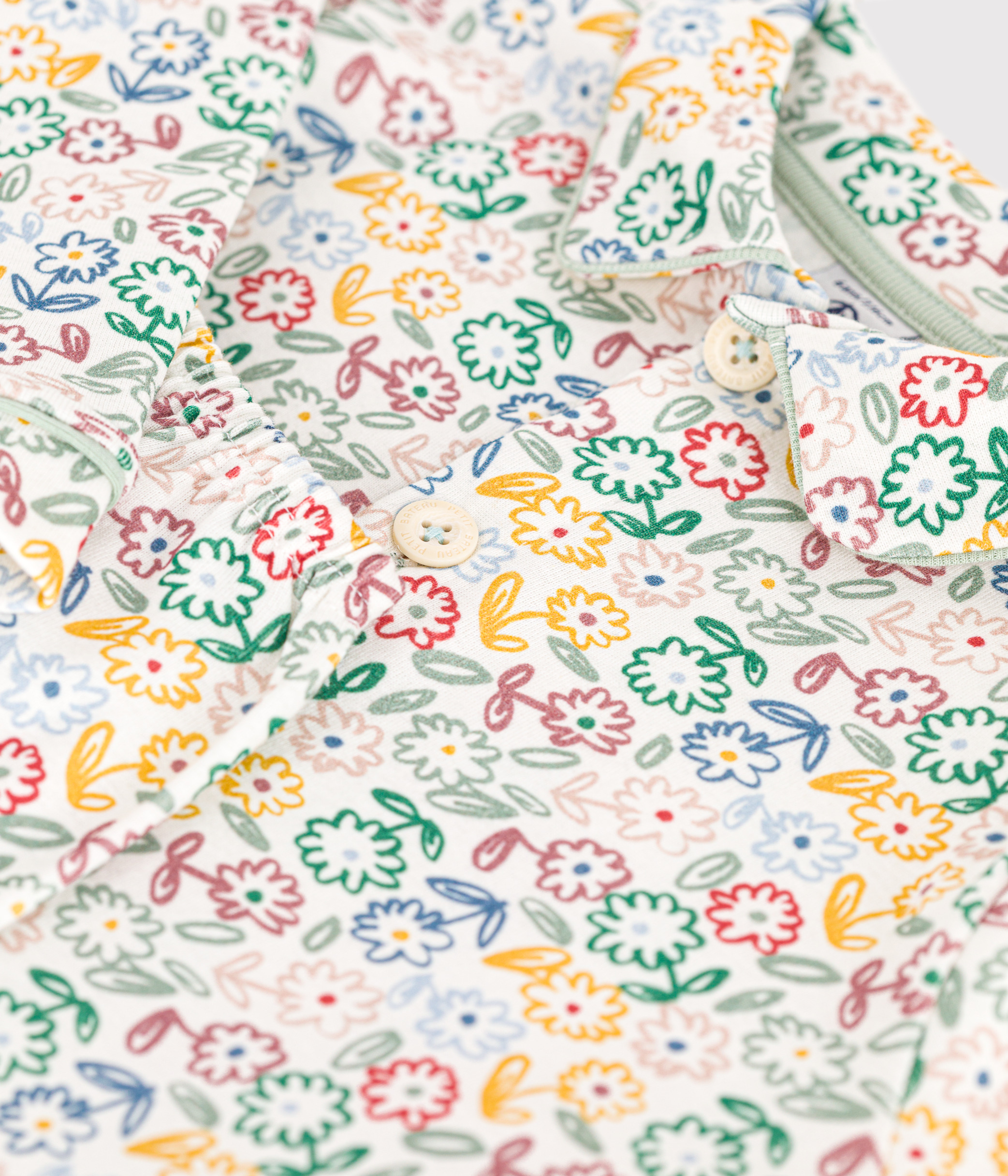Children's Floral Print Cotton Pyjamas