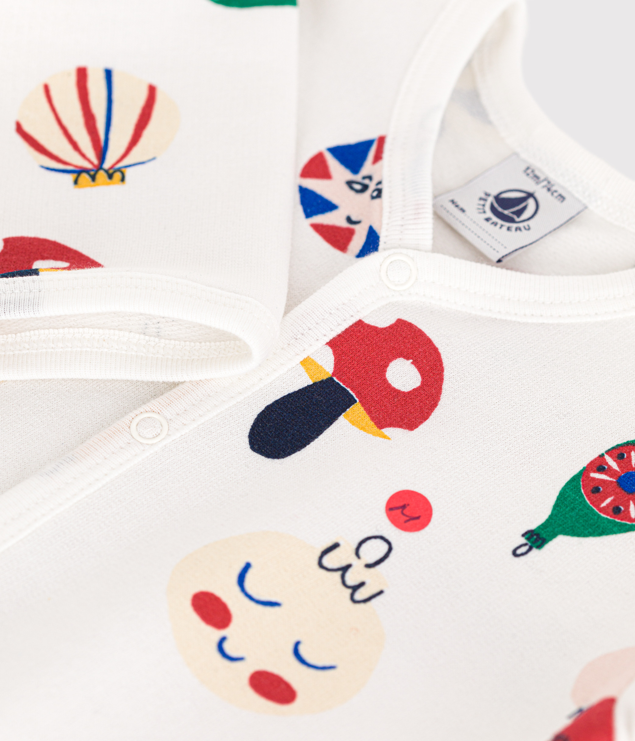 Babies' Brushed Fleece Christmas Bauble Print Pyjamas