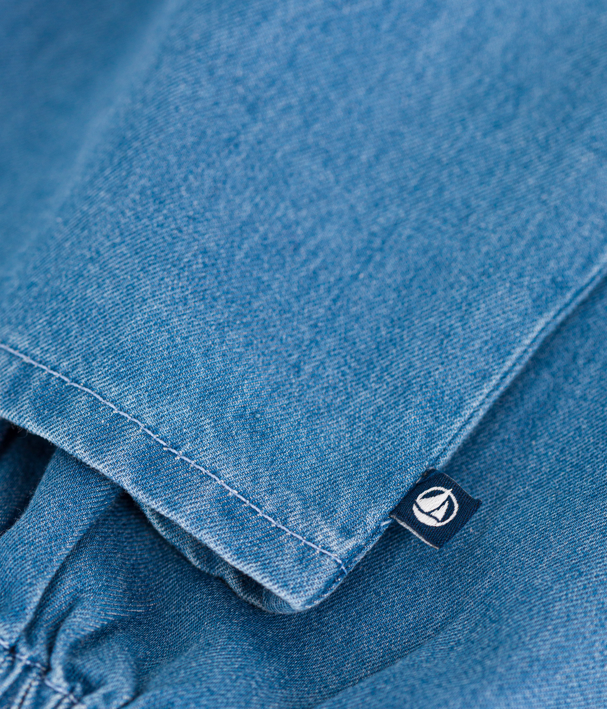Little Girls' Long-Sleeved Denim Blouse