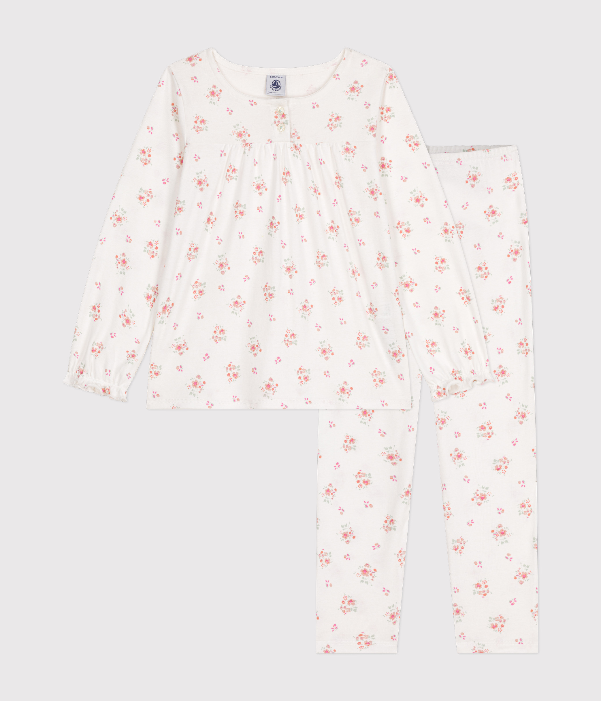 Children's Floral Printed Cotton Pyjamas