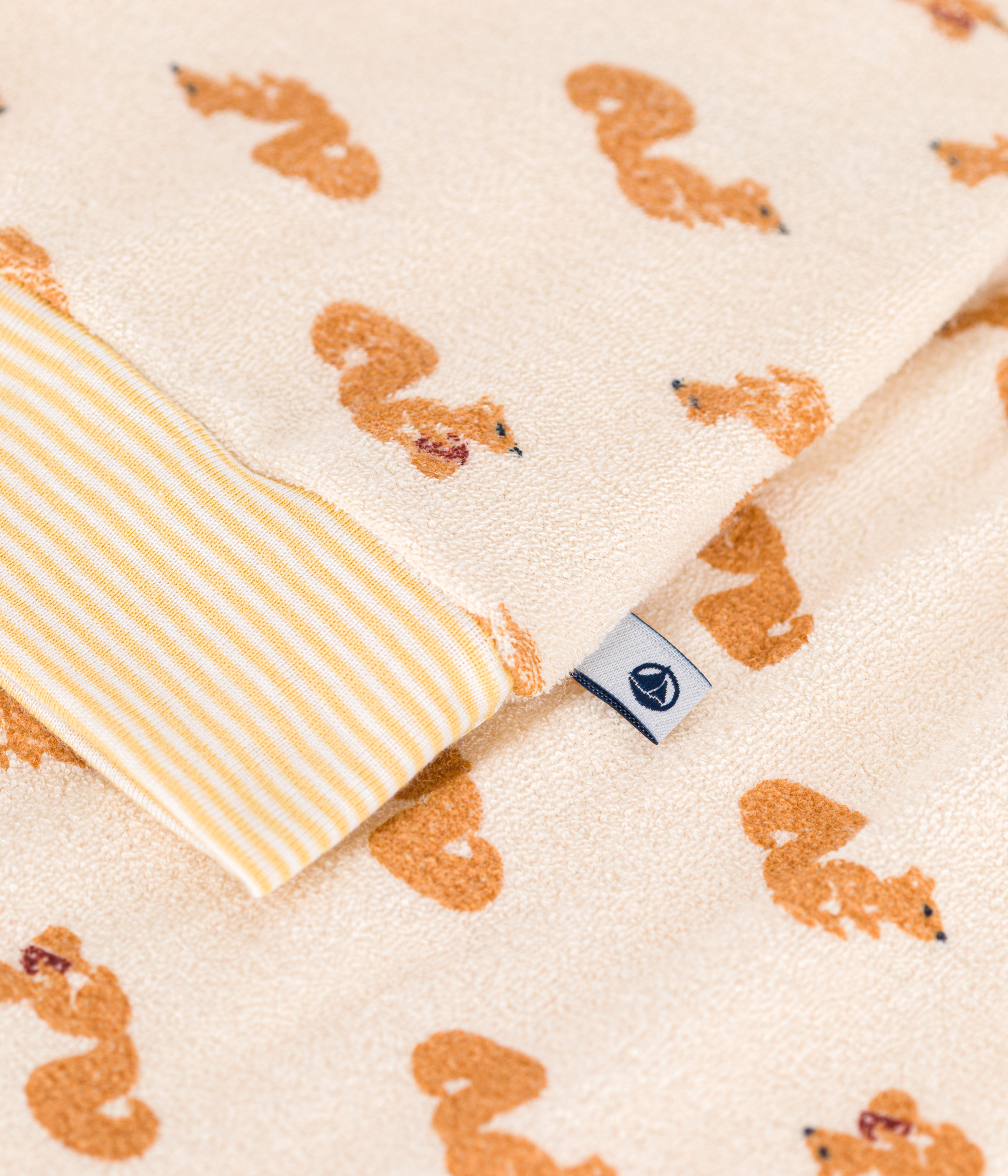 Children's Squirrel Print Brushed Terry Towelling Pyjamas