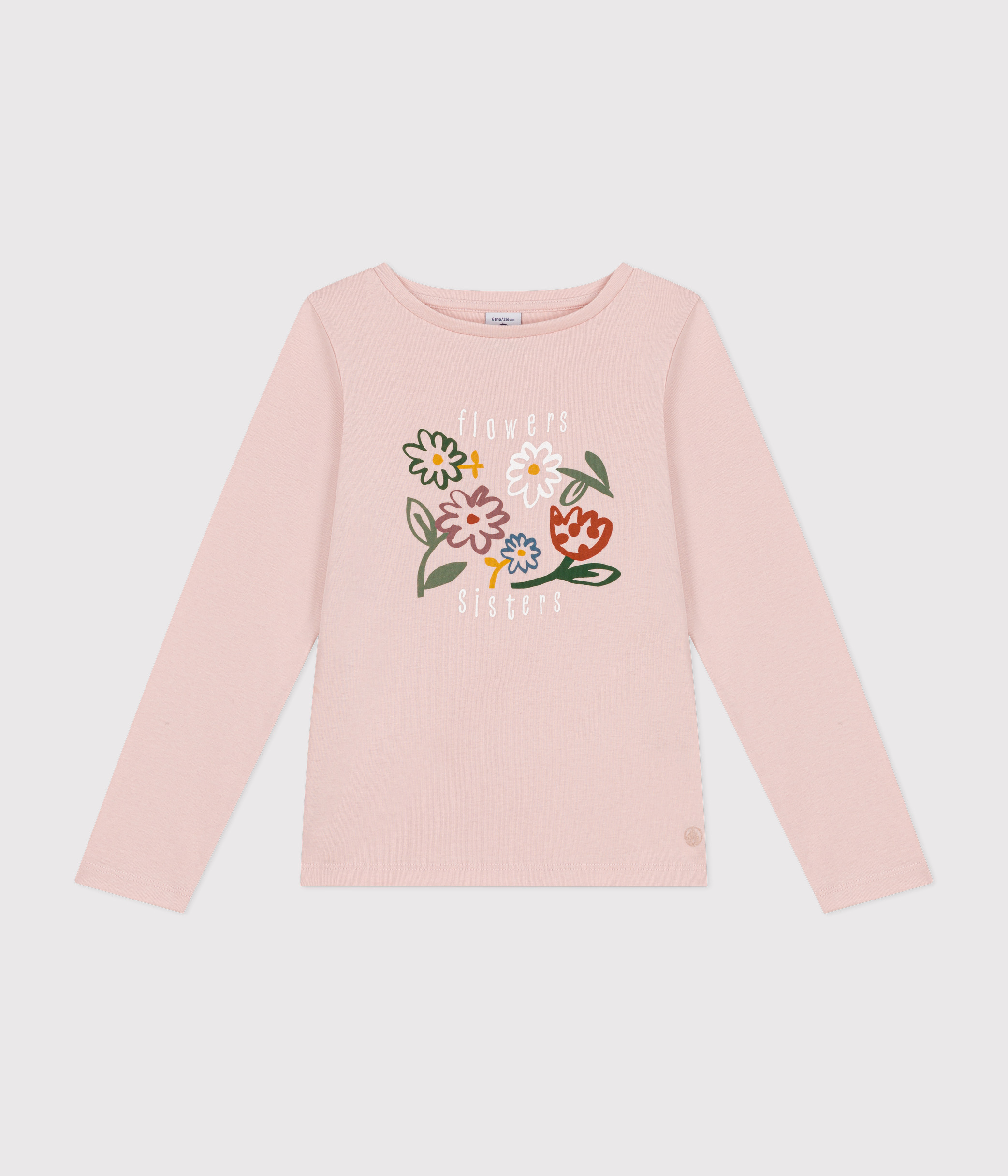 Little Girls' Long-Sleeved Rib Knit T-Shirt