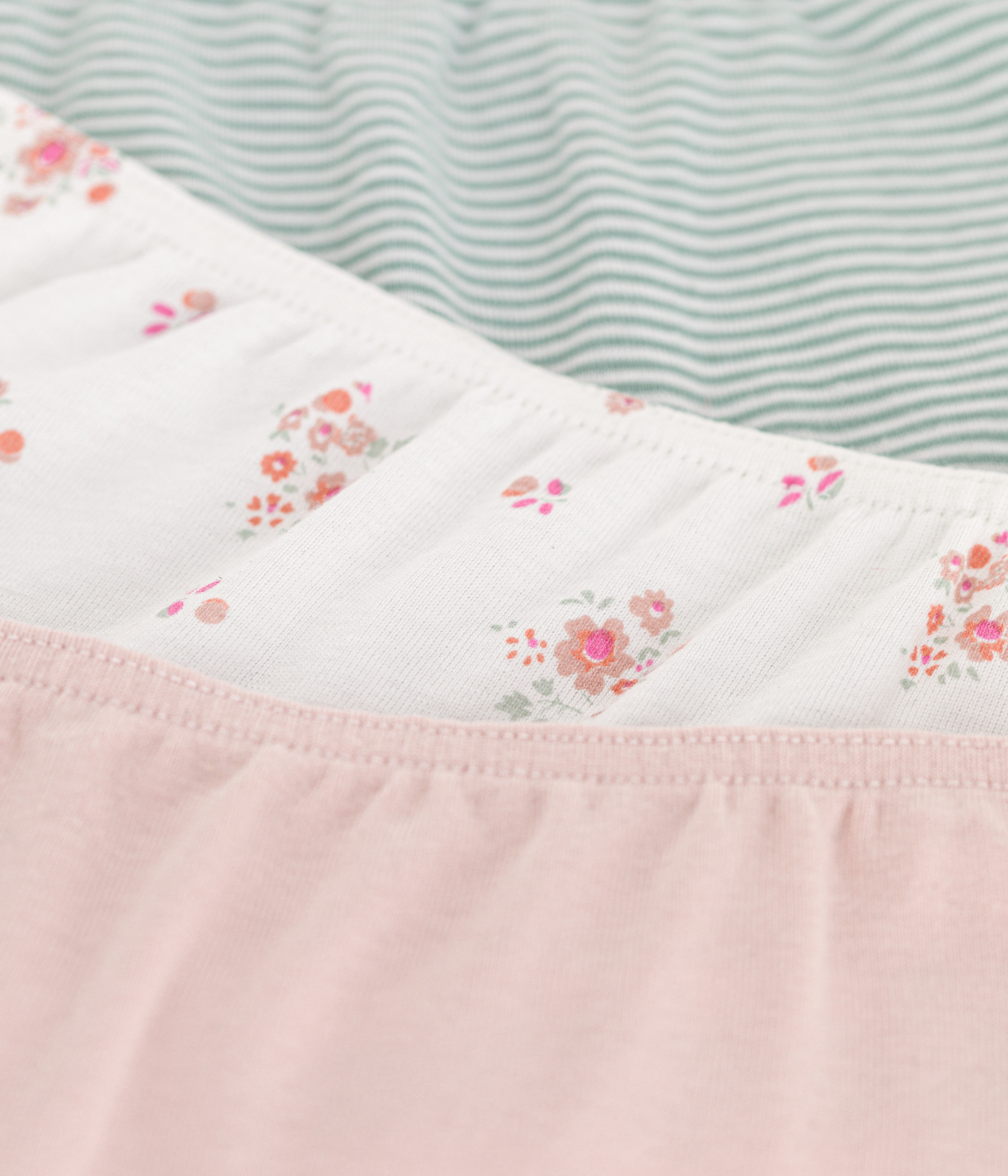Children's Floral Cotton Shorties - 3-Pack