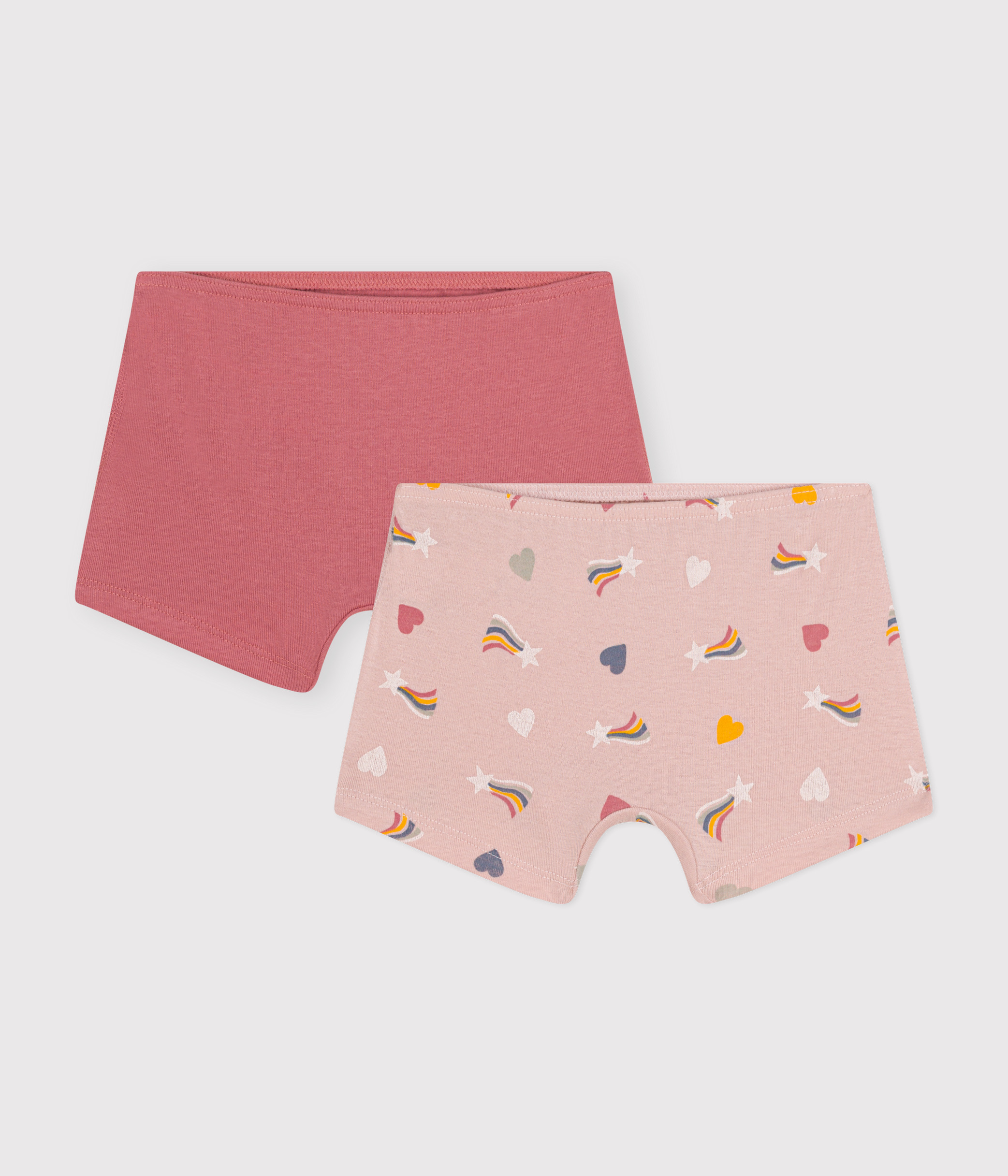 Children's Heart Pattern Cotton Hipsters - 2-Pack
