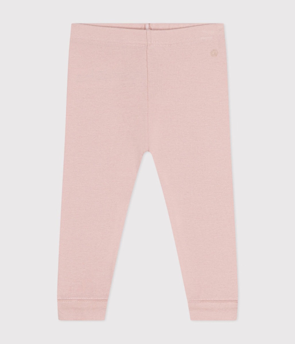 Babies' plain cotton leggings
