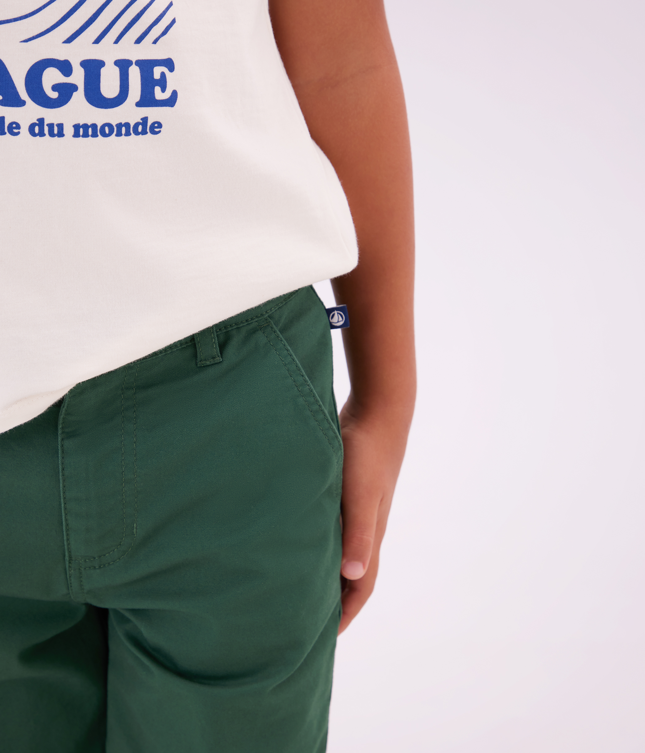 شورت برمودا للأطفال من التويل القطني السادة