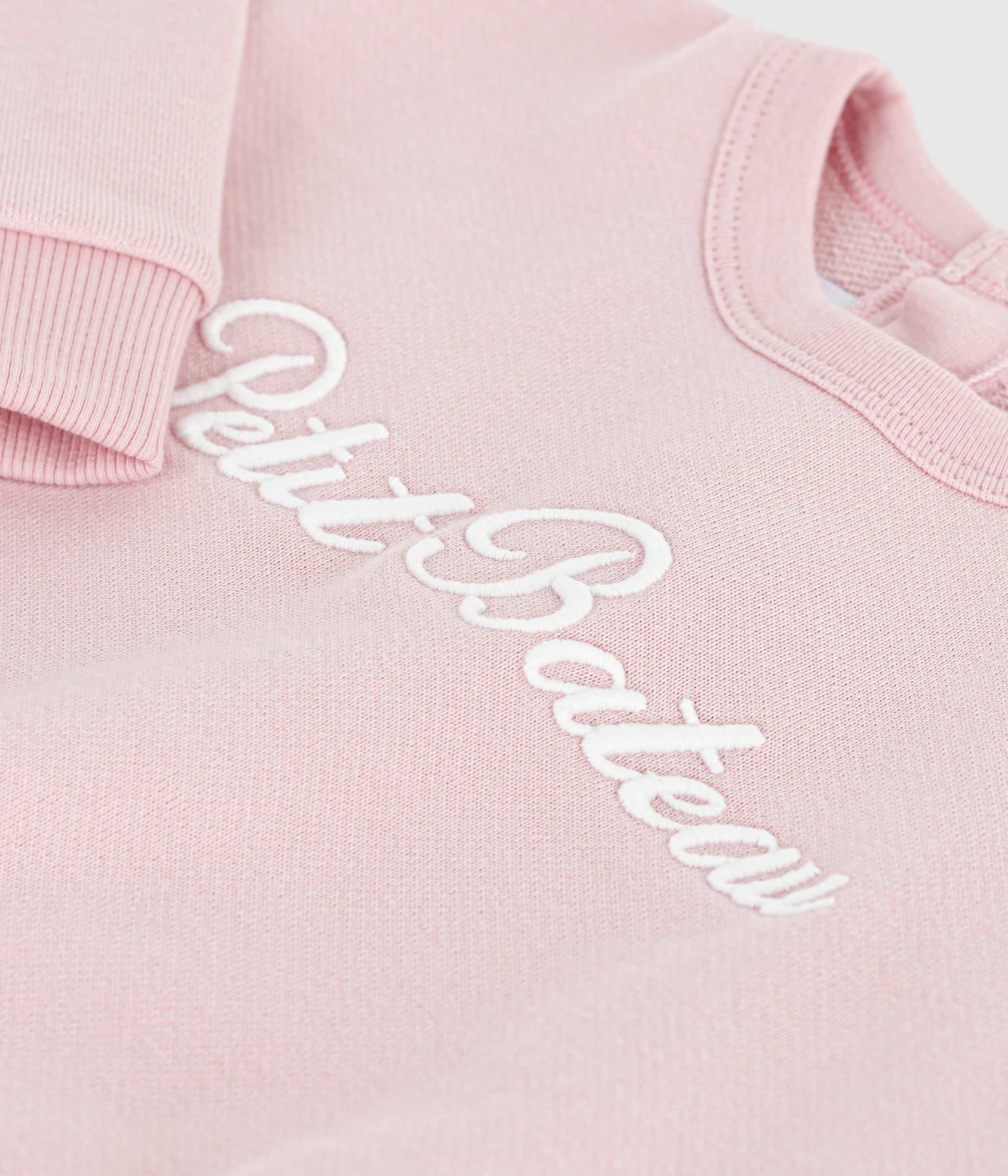 Babies' Petit Bateau embroidered cotton sweatshirt
