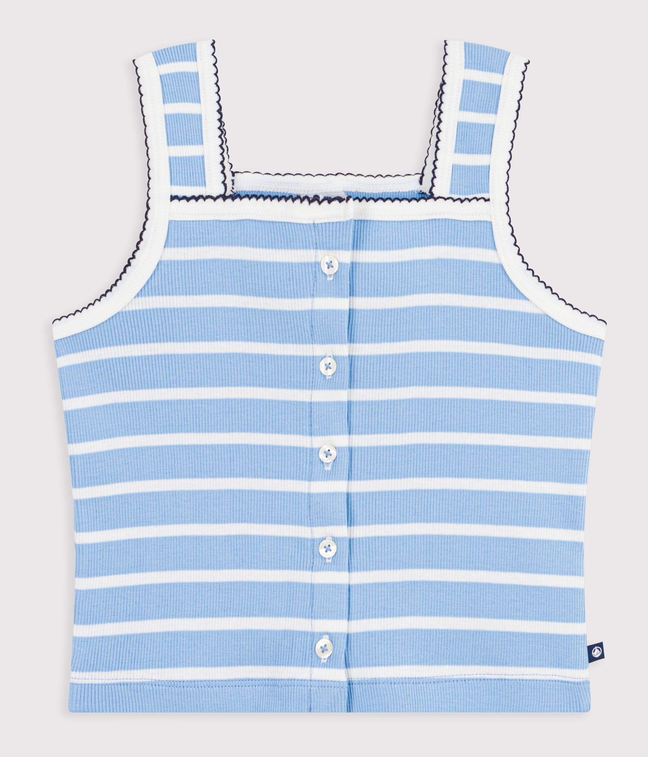 Children's stripy cotton tank top